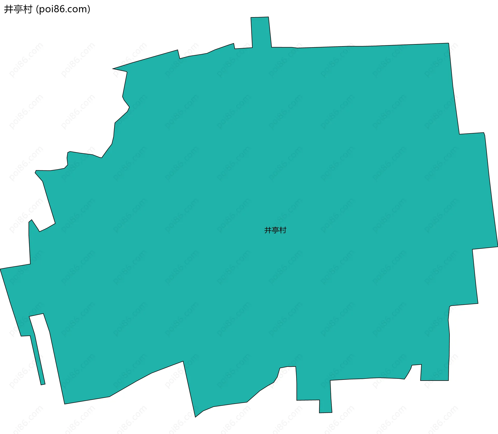 井亭村边界地图