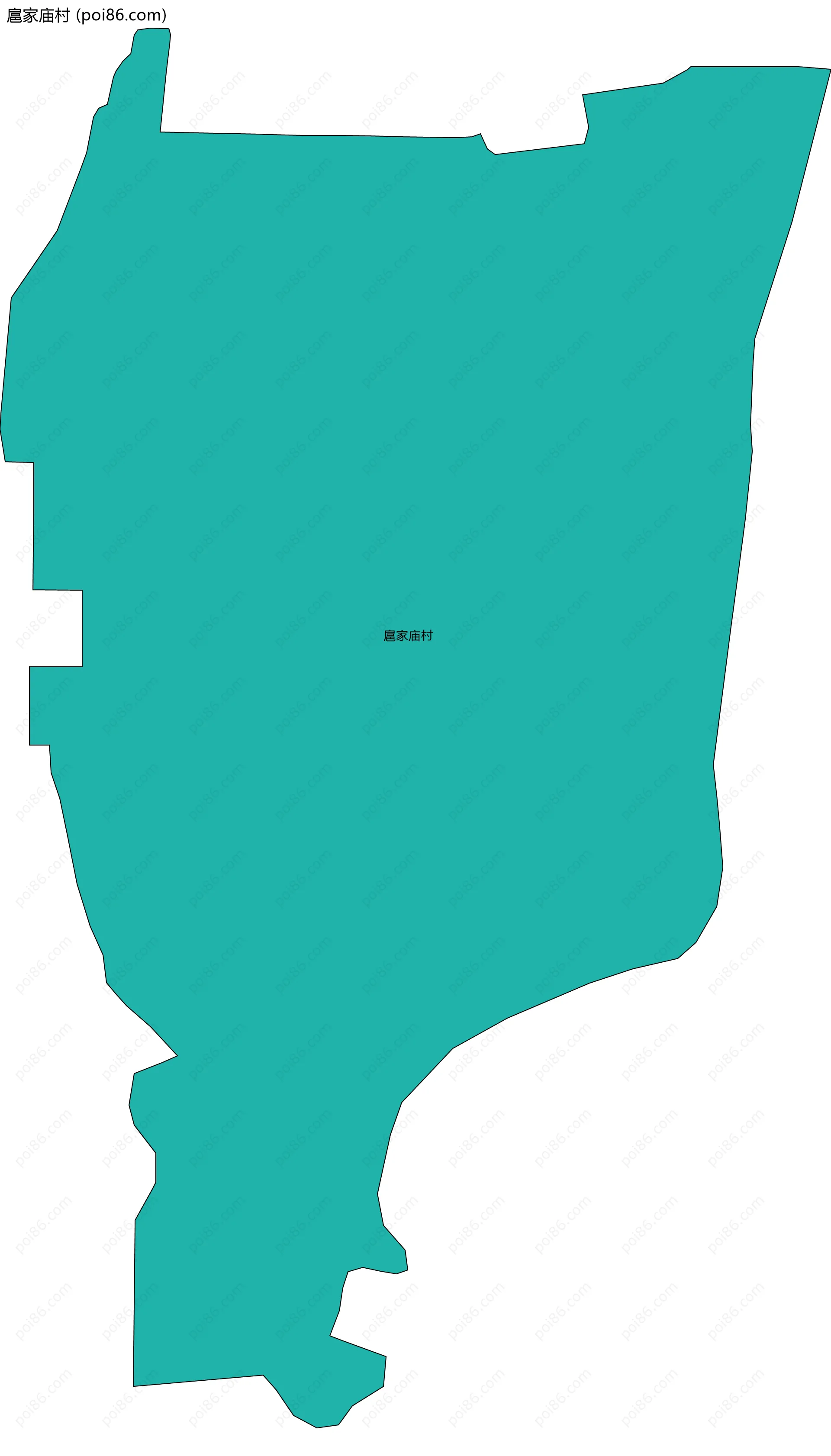 扈家庙村边界地图