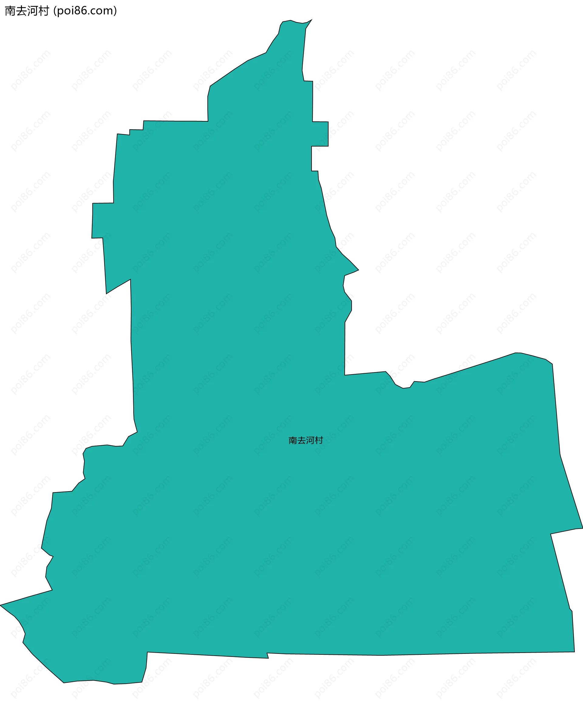 南去河村边界地图