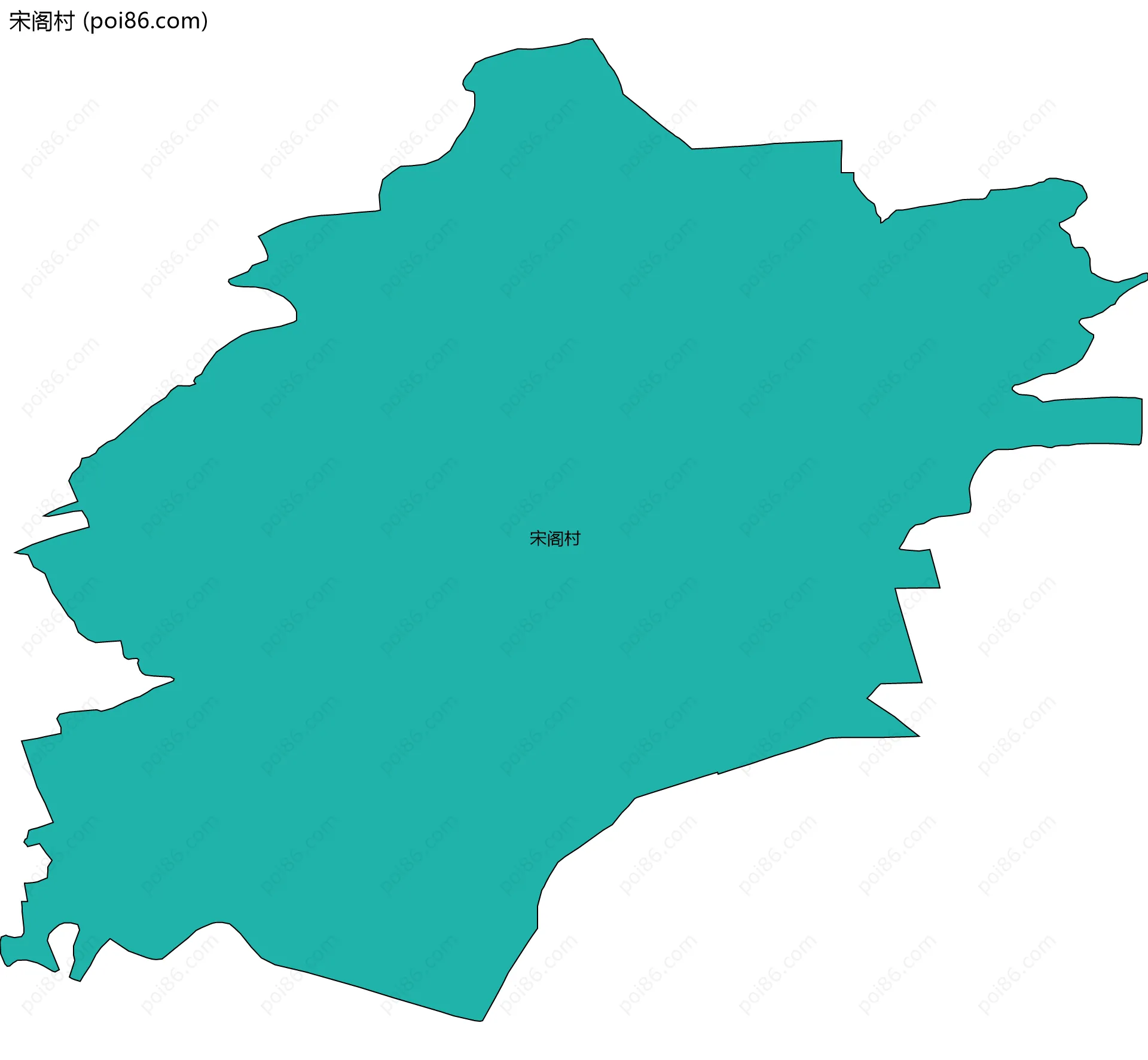 宋阁村边界地图