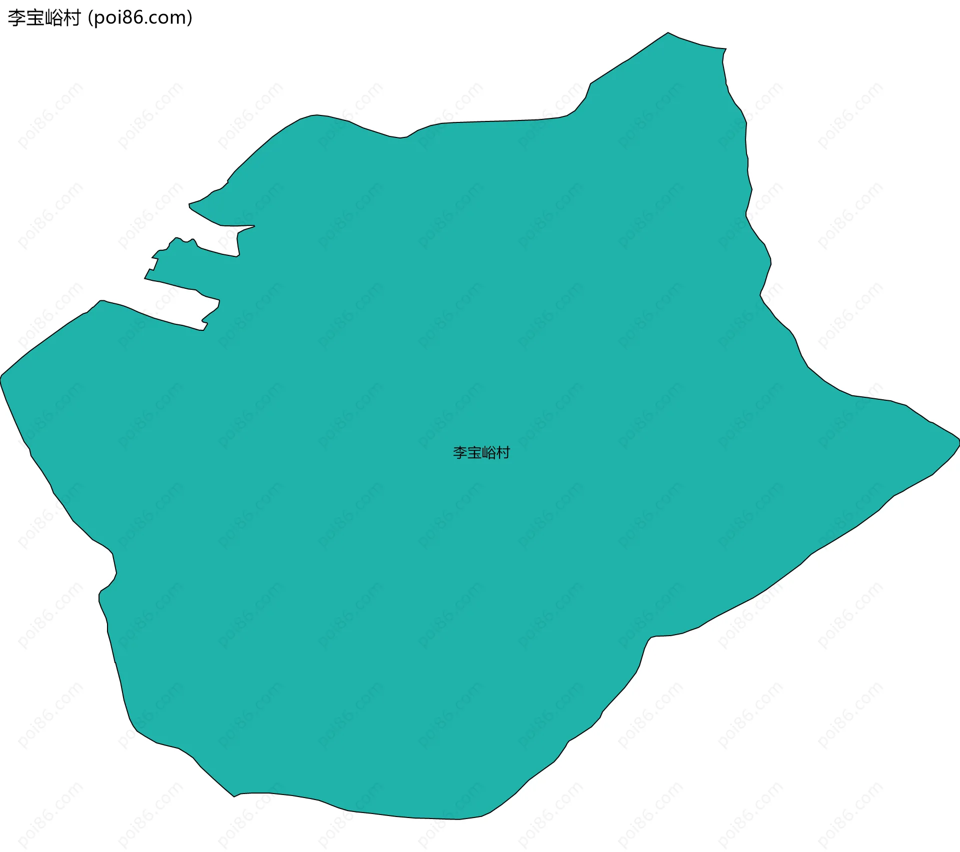 李宝峪村边界地图