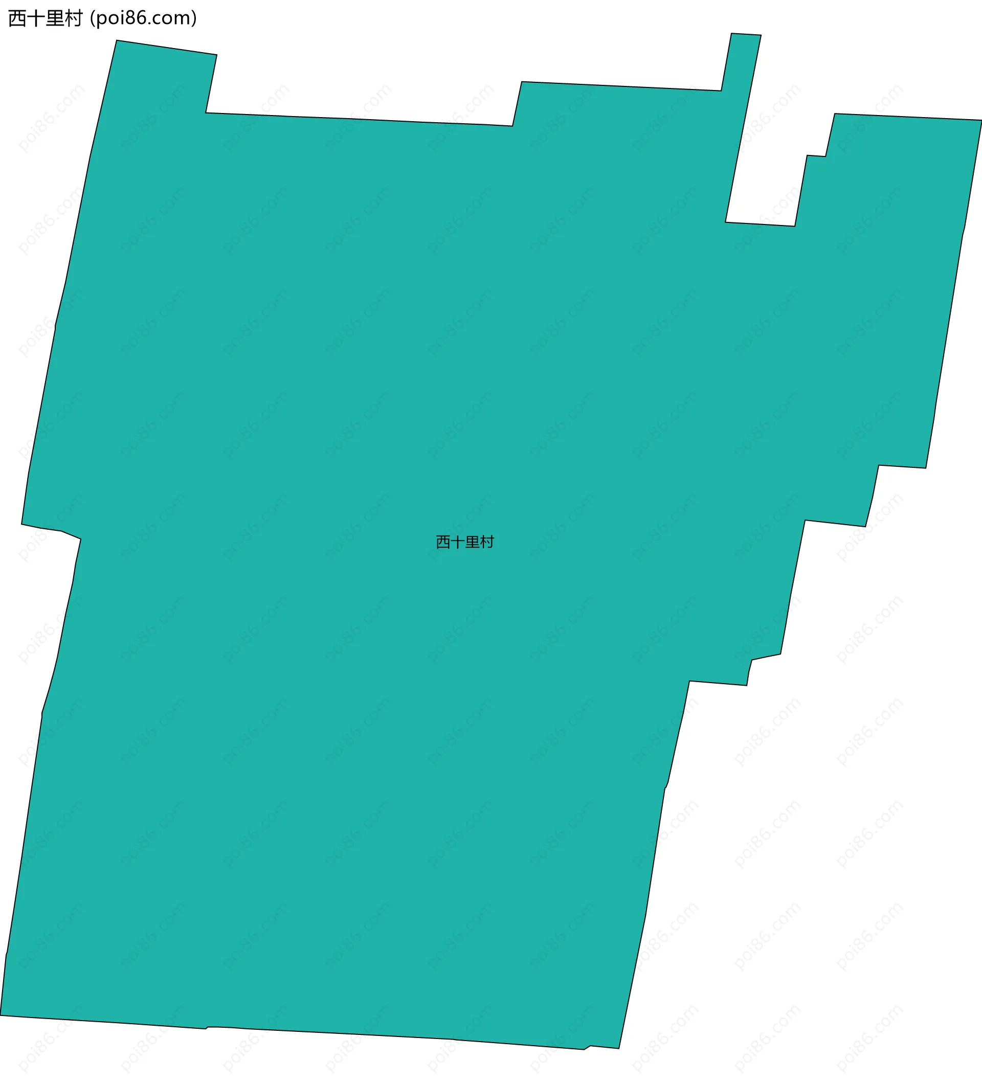 西十里村边界地图