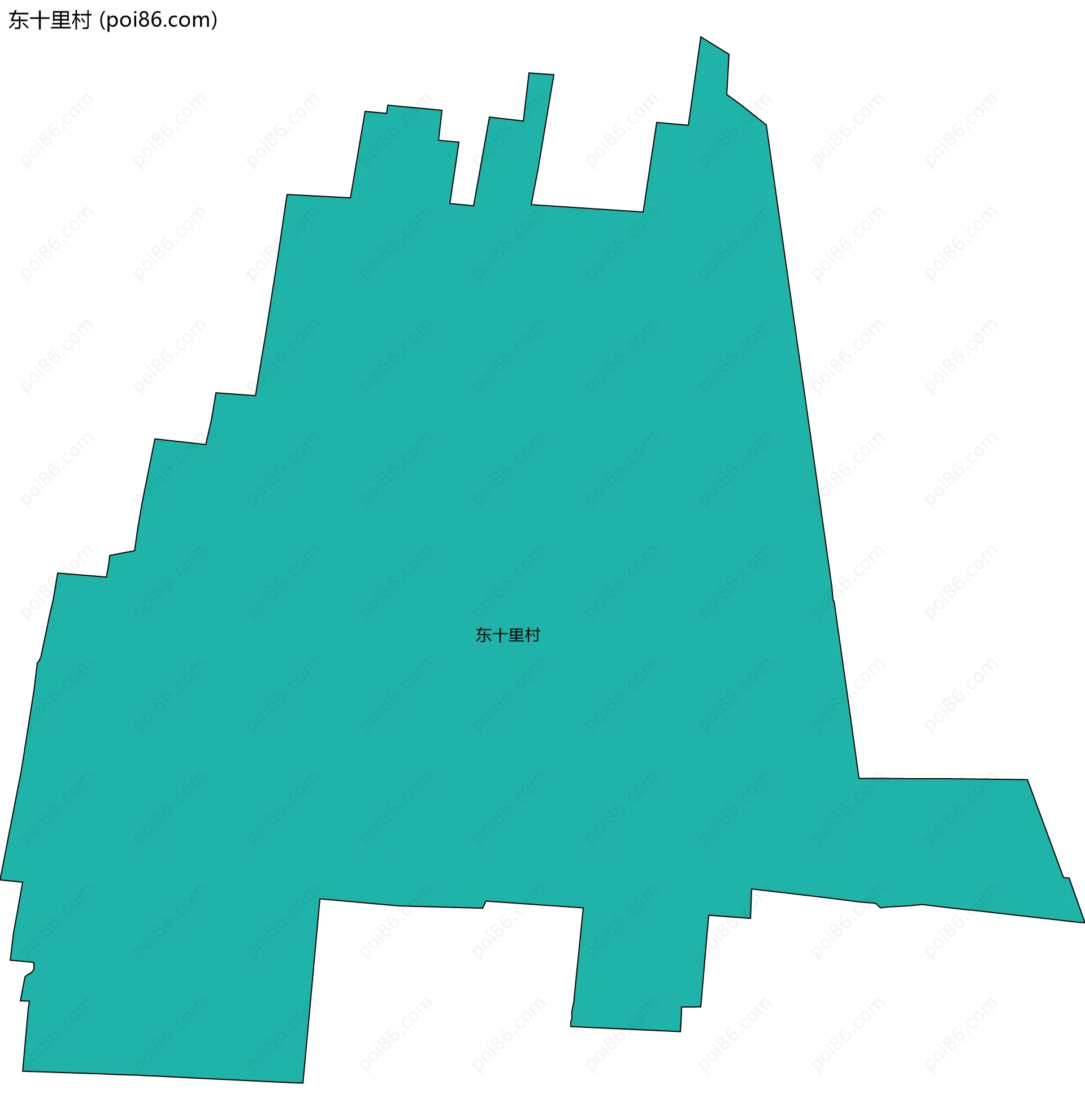 东十里村边界地图