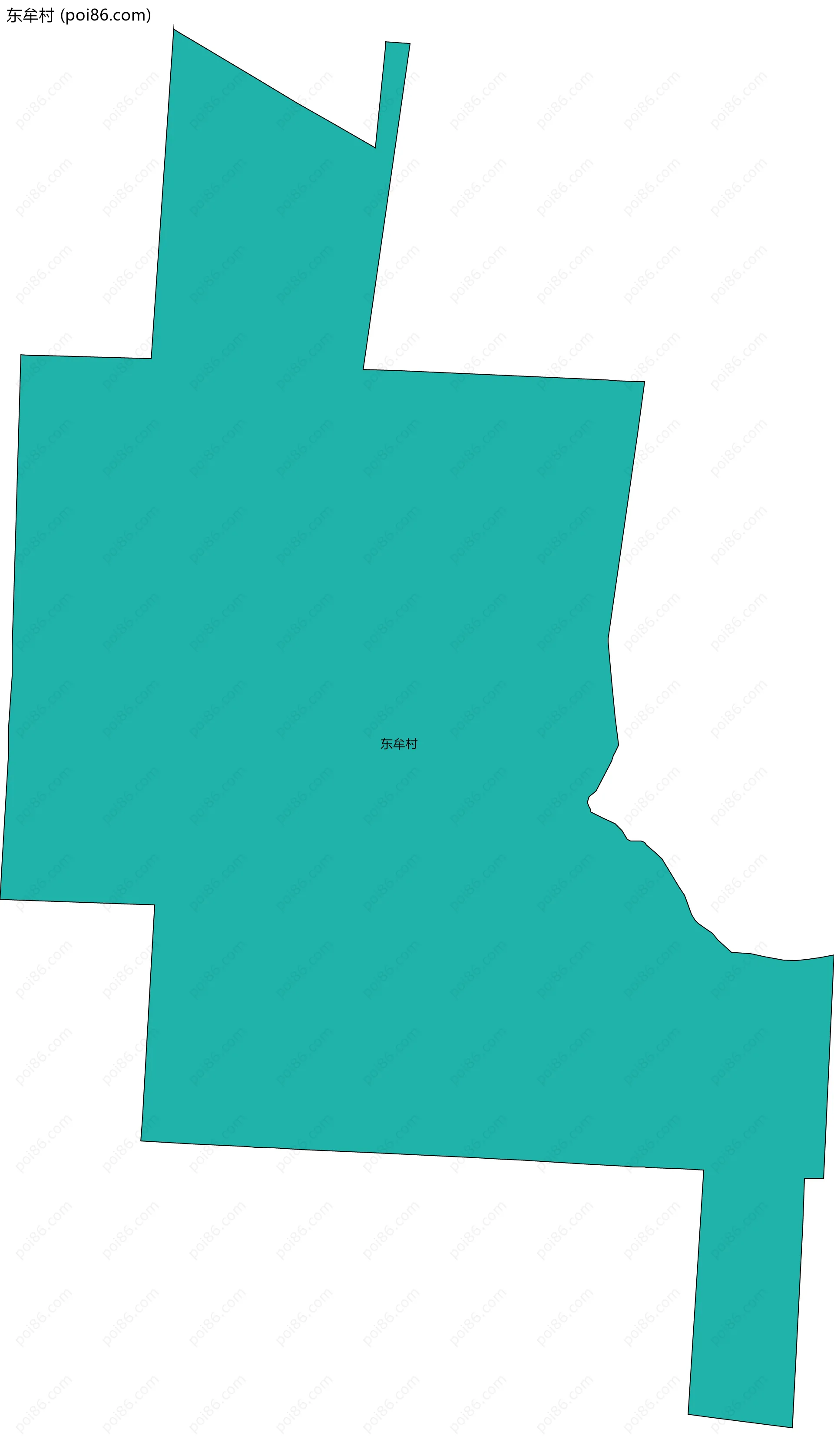 东牟村边界地图