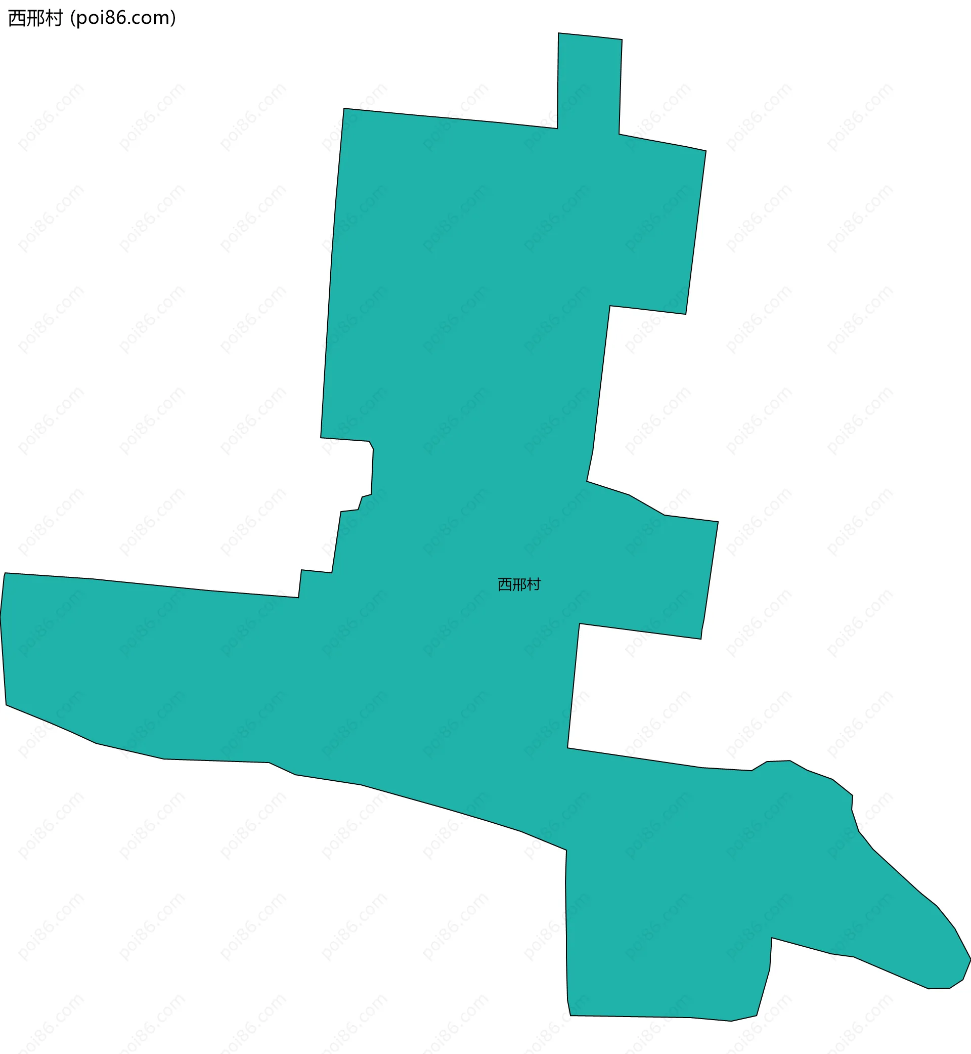 西邢村边界地图