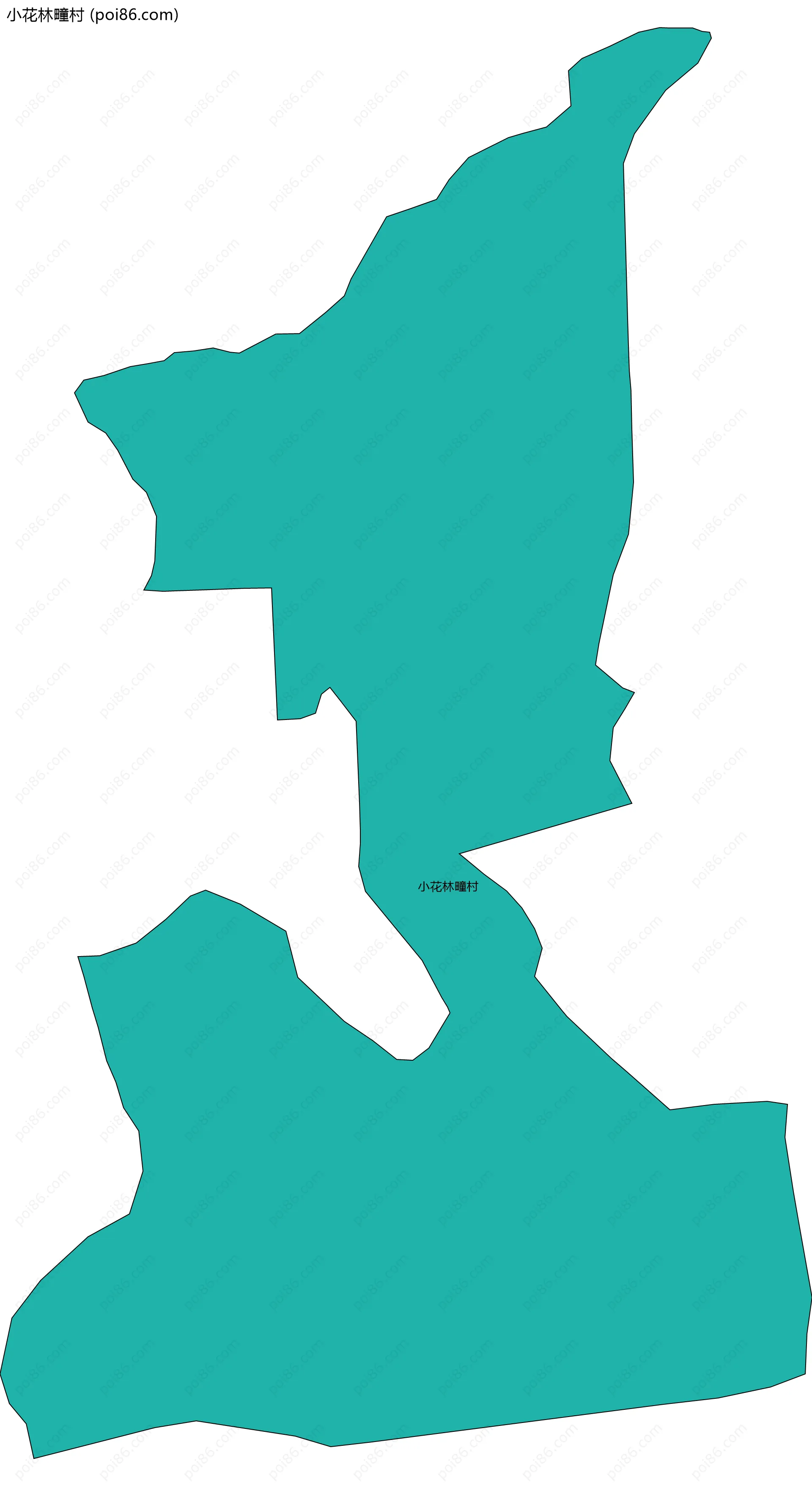 小花林疃村边界地图