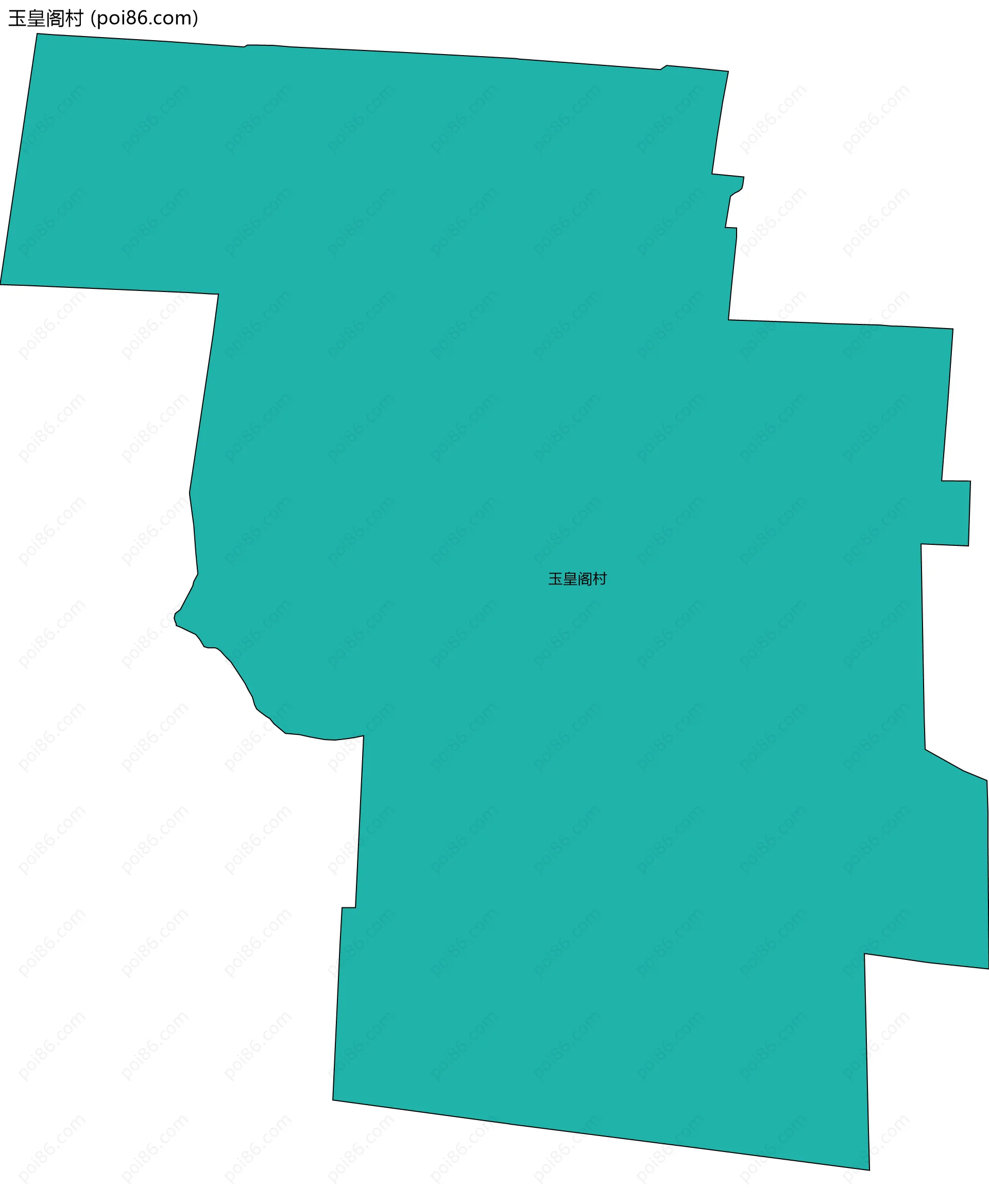 玉皇阁村边界地图