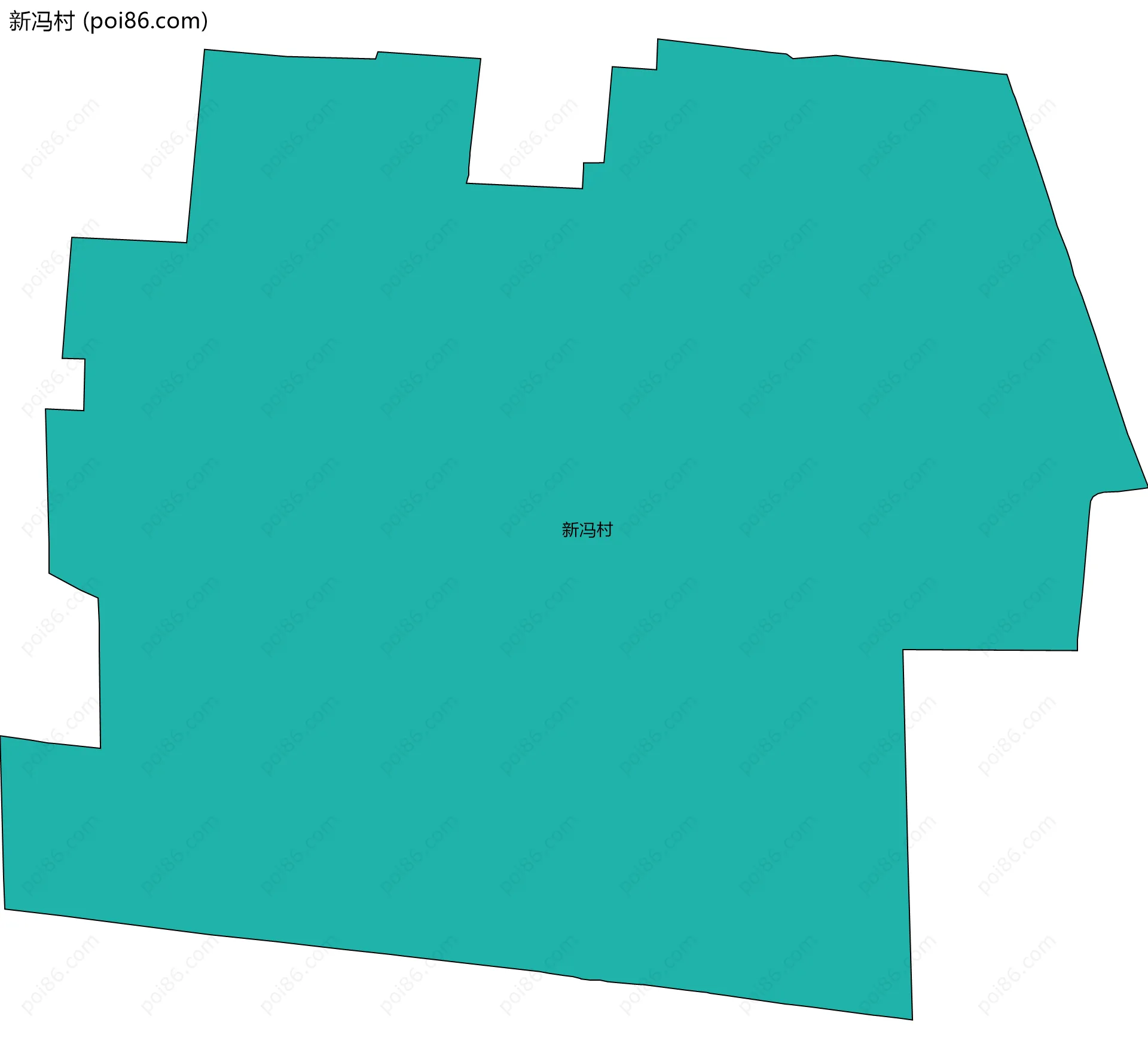 新冯村边界地图