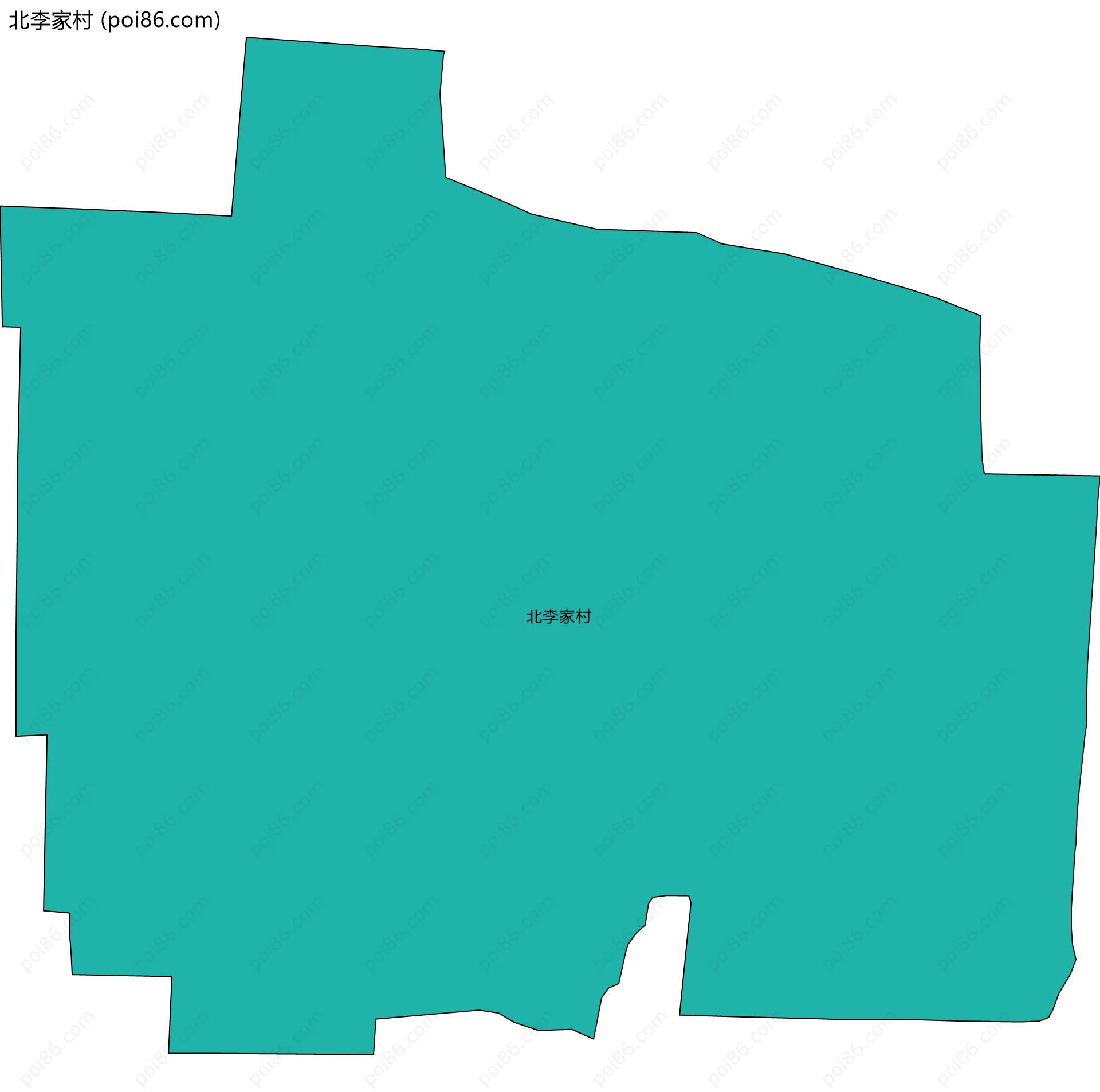 北李家村边界地图