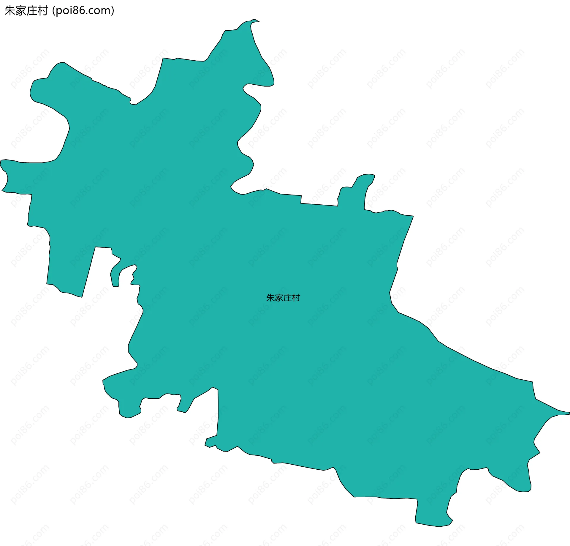 朱家庄村边界地图