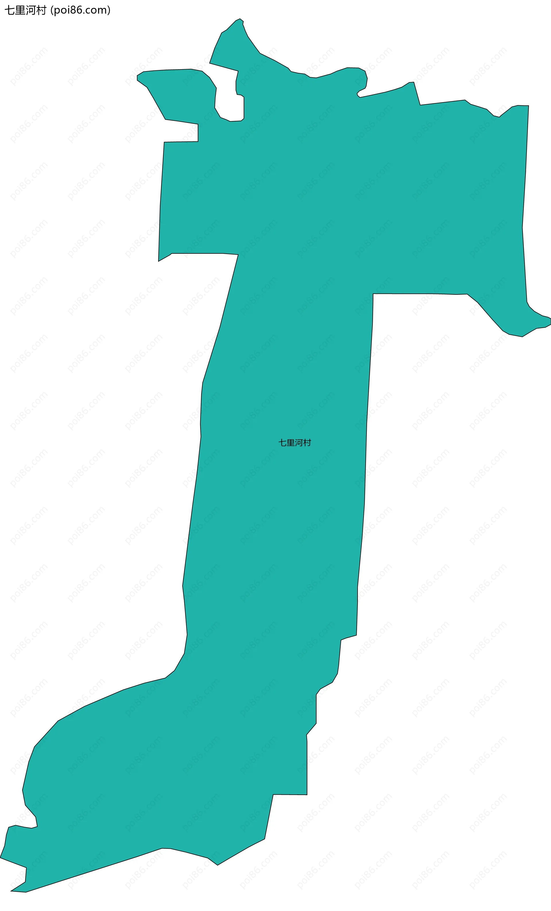 七里河村边界地图