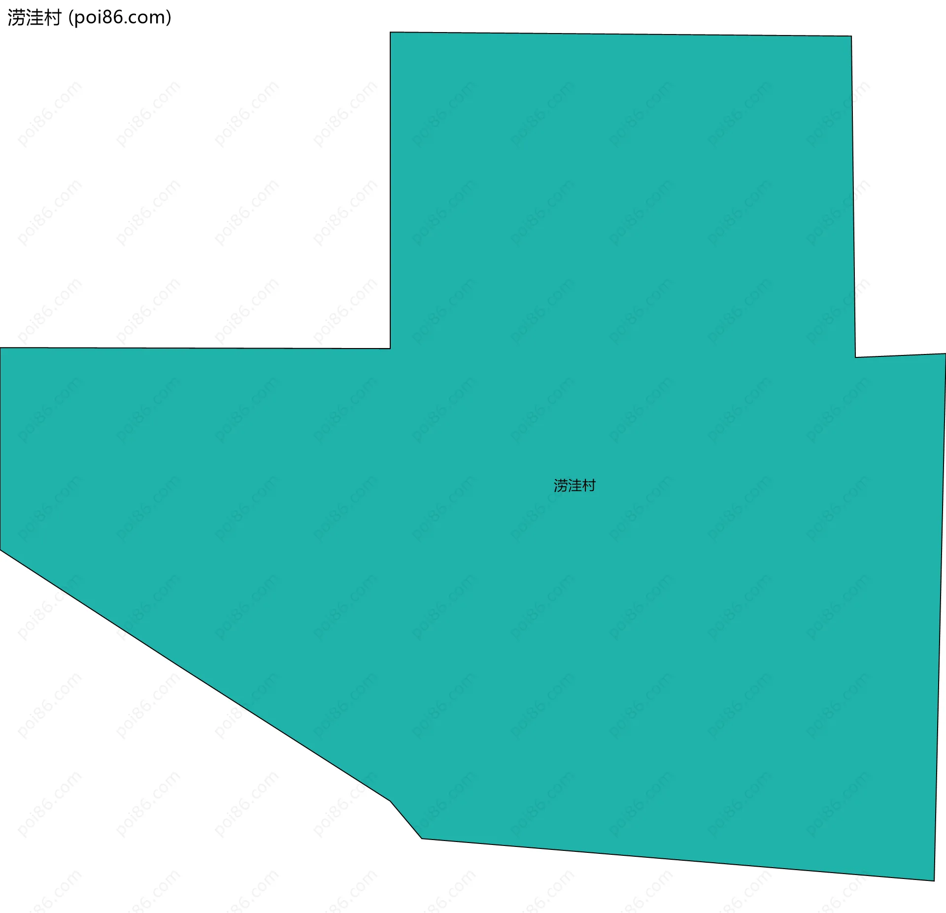 涝洼村边界地图