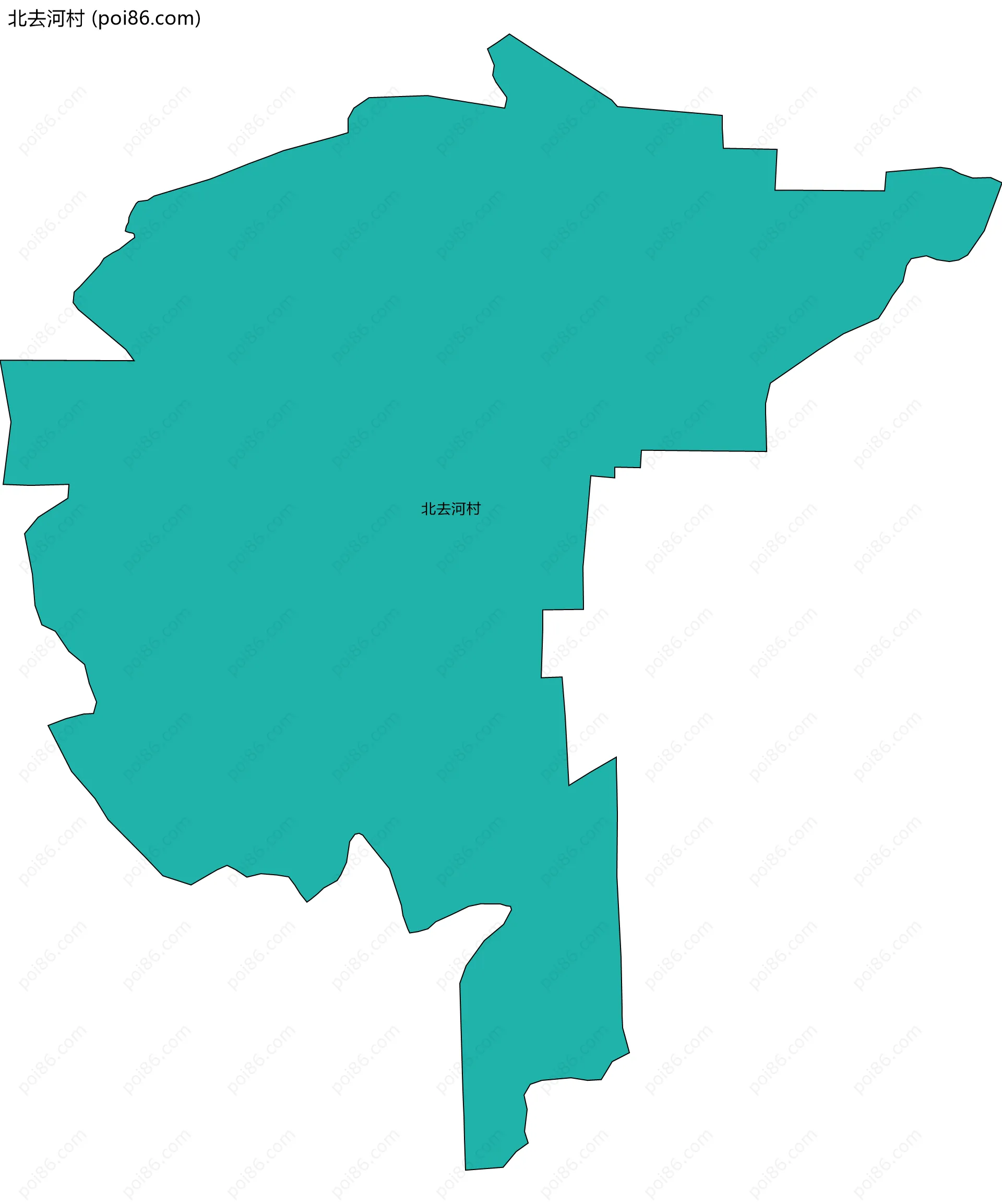 北去河村边界地图