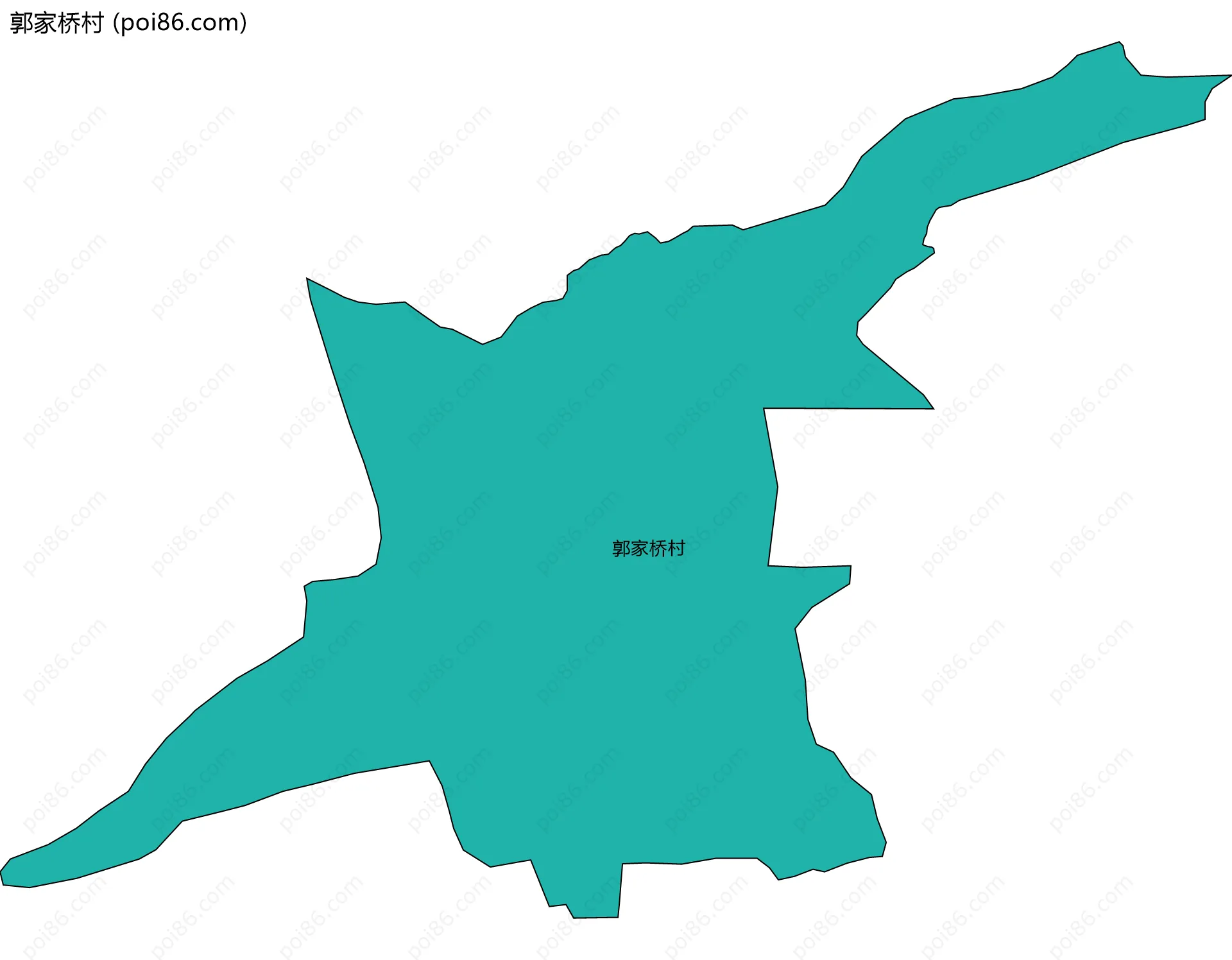 郭家桥村边界地图