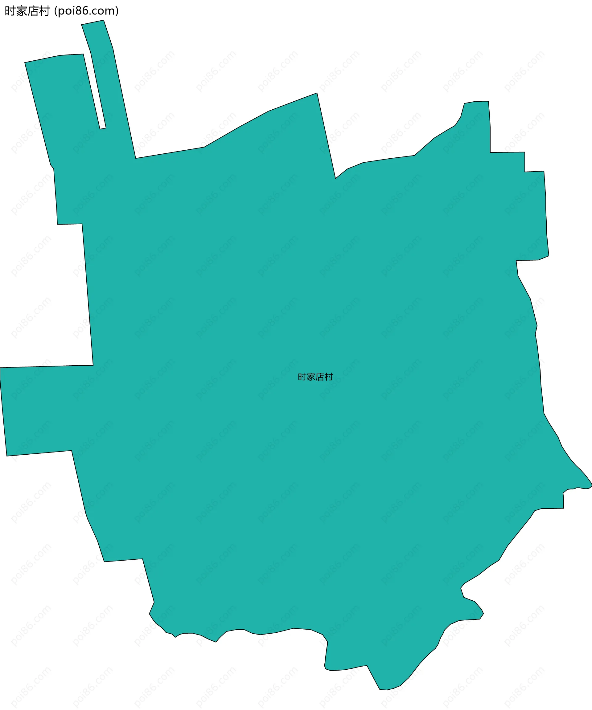 时家店村边界地图
