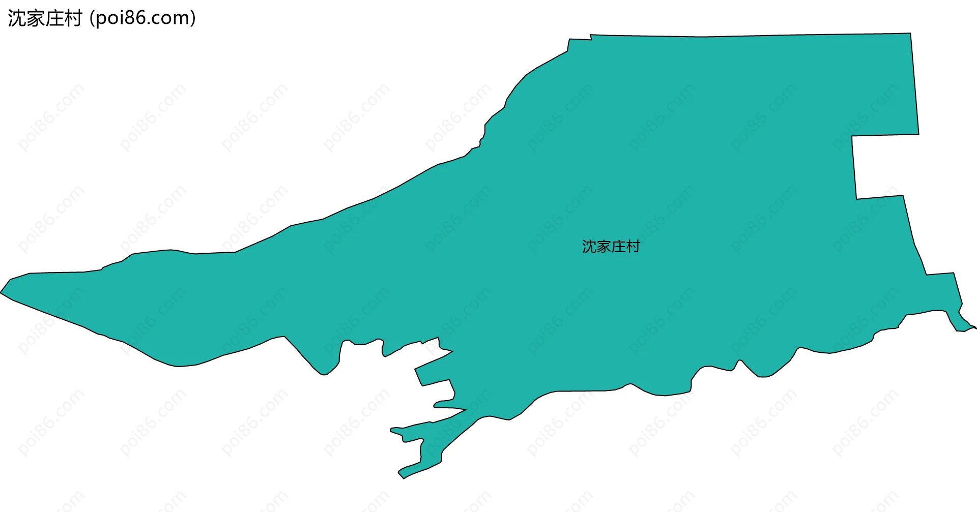 沈家庄村边界地图