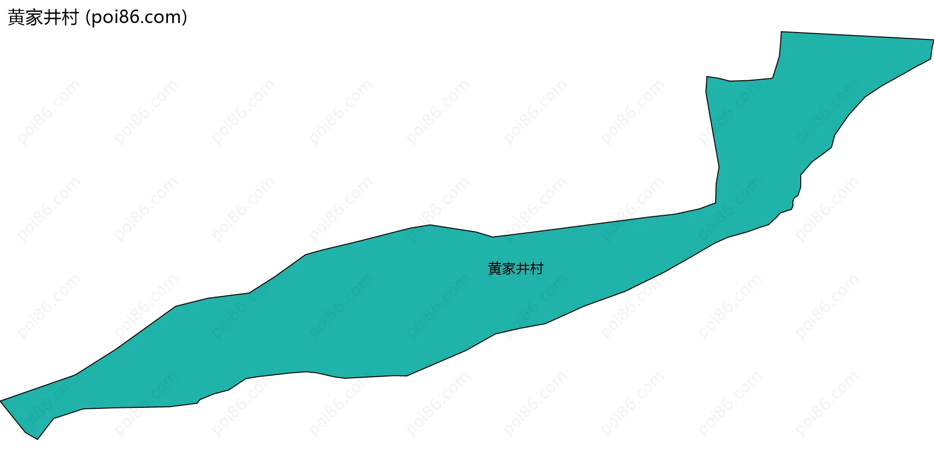 黄家井村边界地图