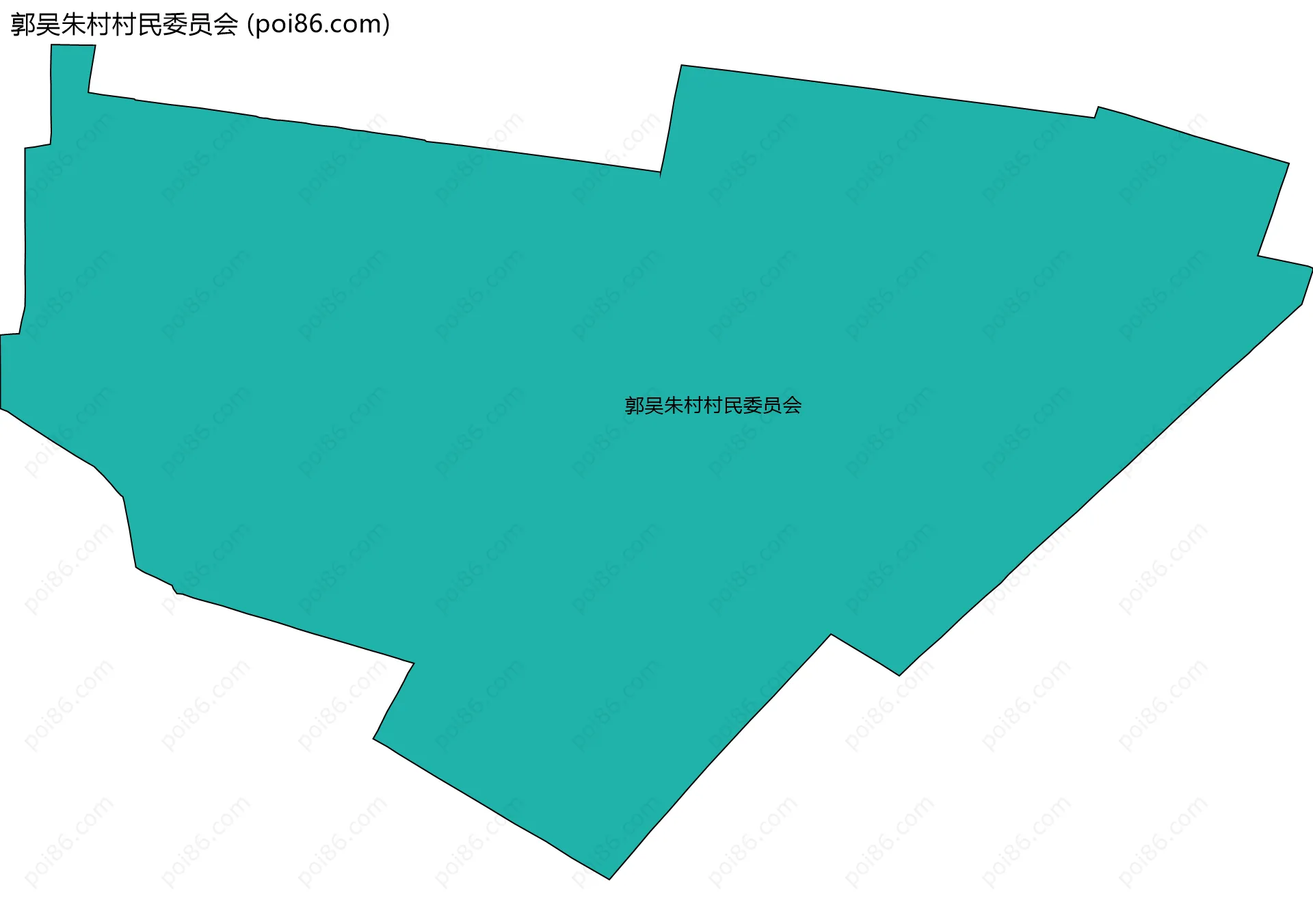 郭吴朱村村民委员会边界地图