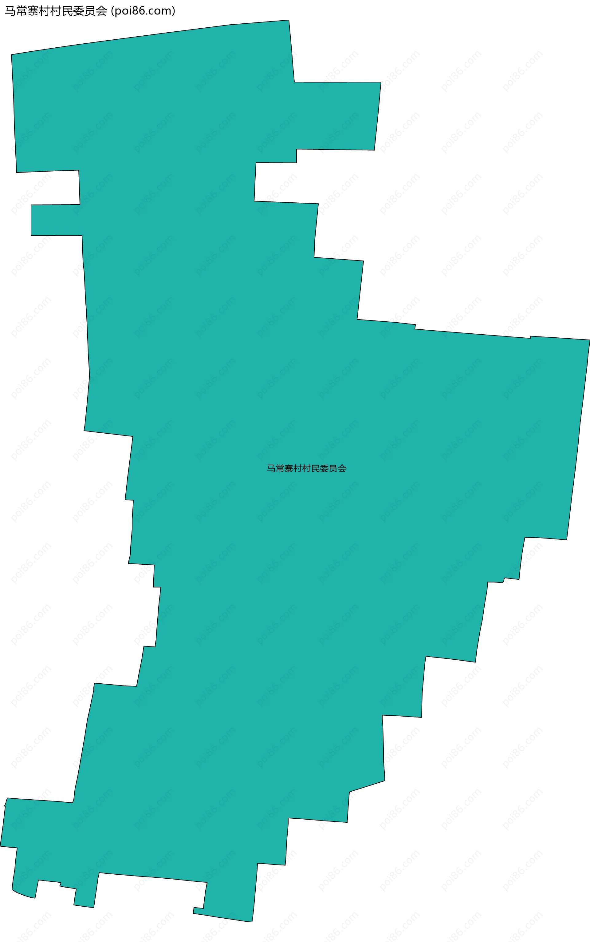 马常寨村村民委员会边界地图