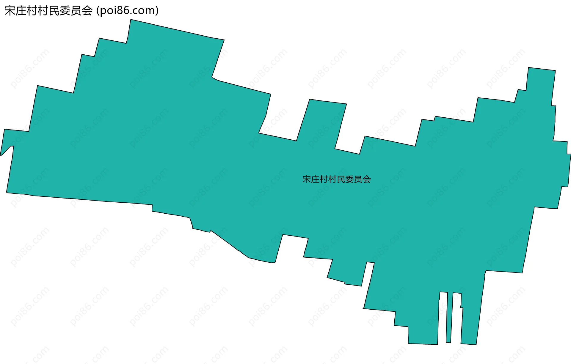 宋庄村村民委员会边界地图