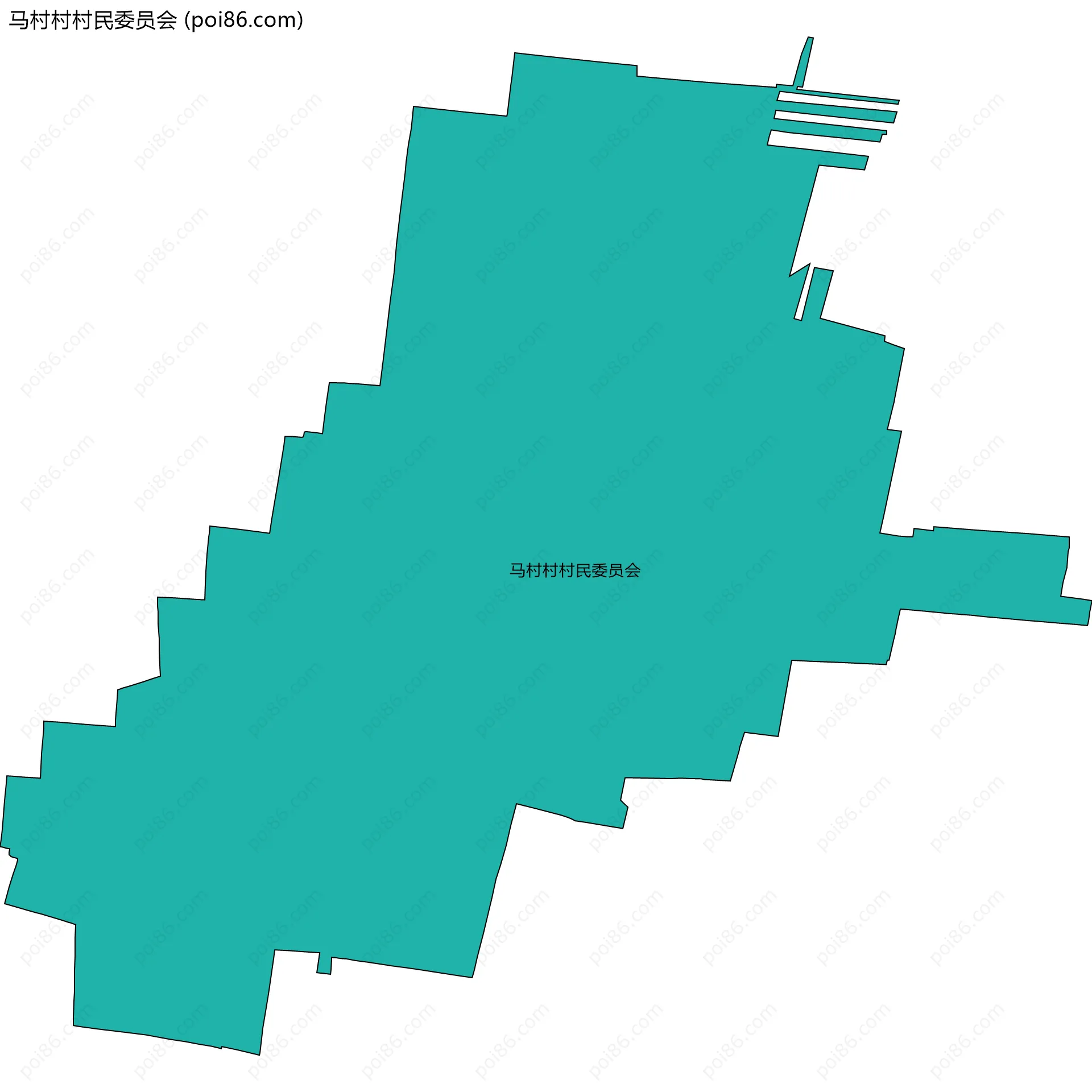 马村村村民委员会边界地图