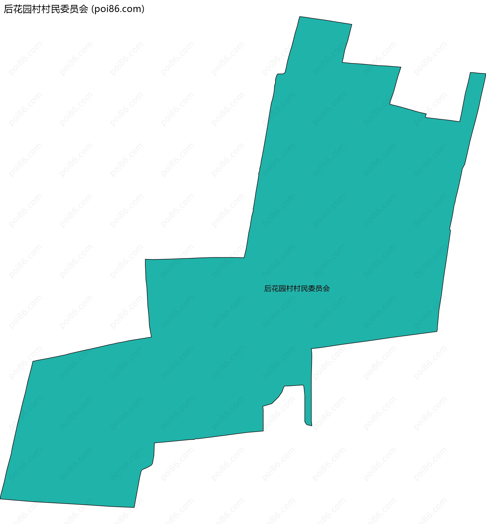 后花园村村民委员会边界地图