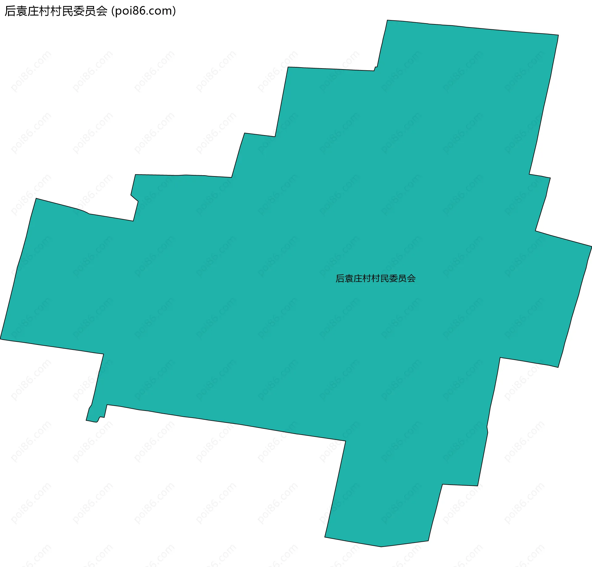 后袁庄村村民委员会边界地图