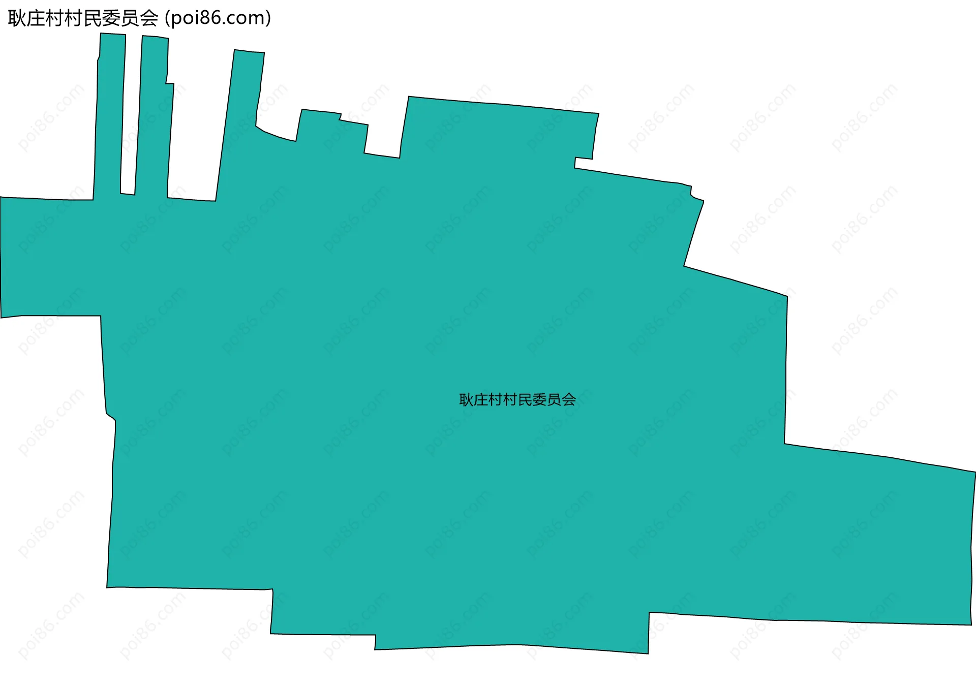 耿庄村村民委员会边界地图