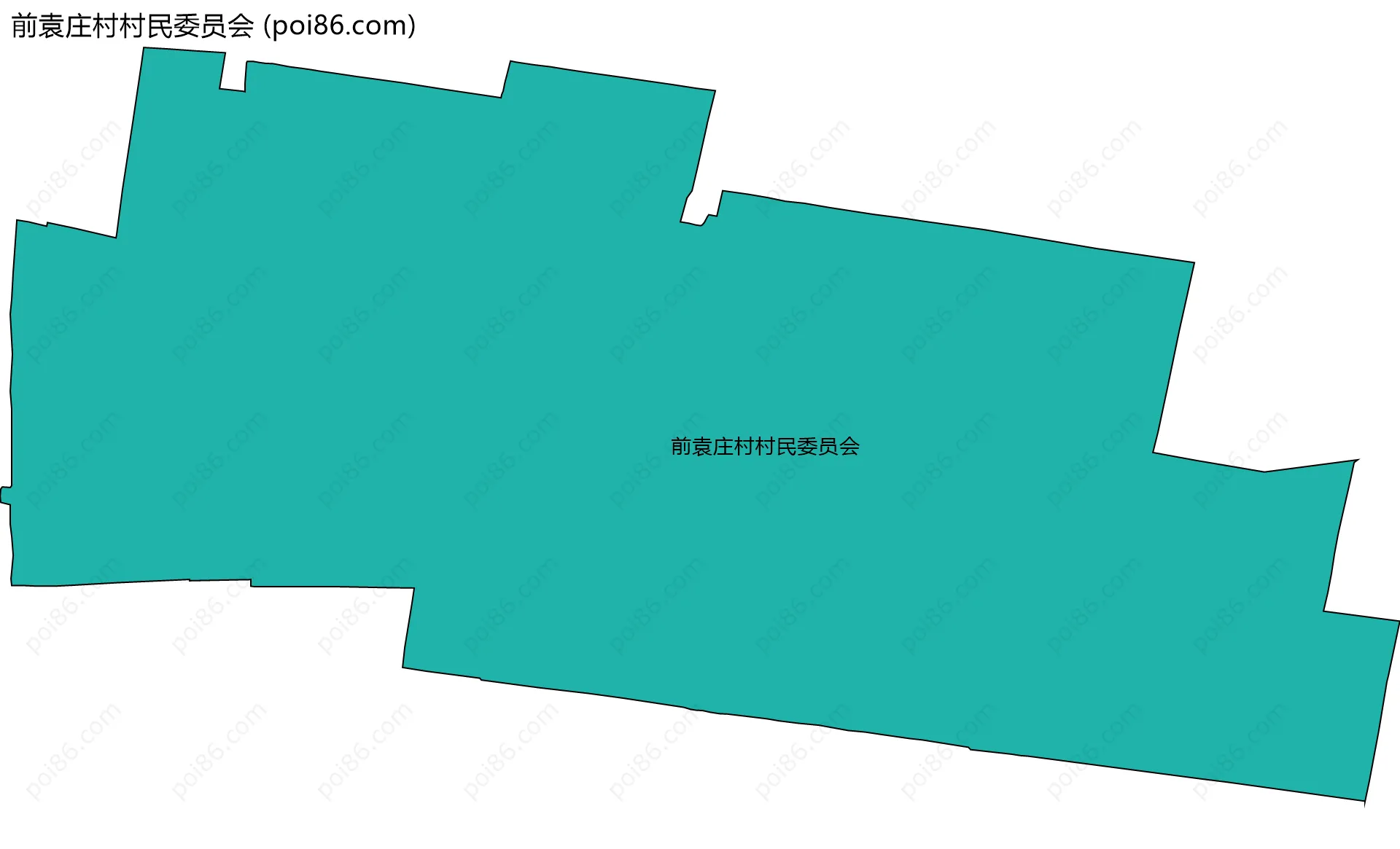 前袁庄村村民委员会边界地图