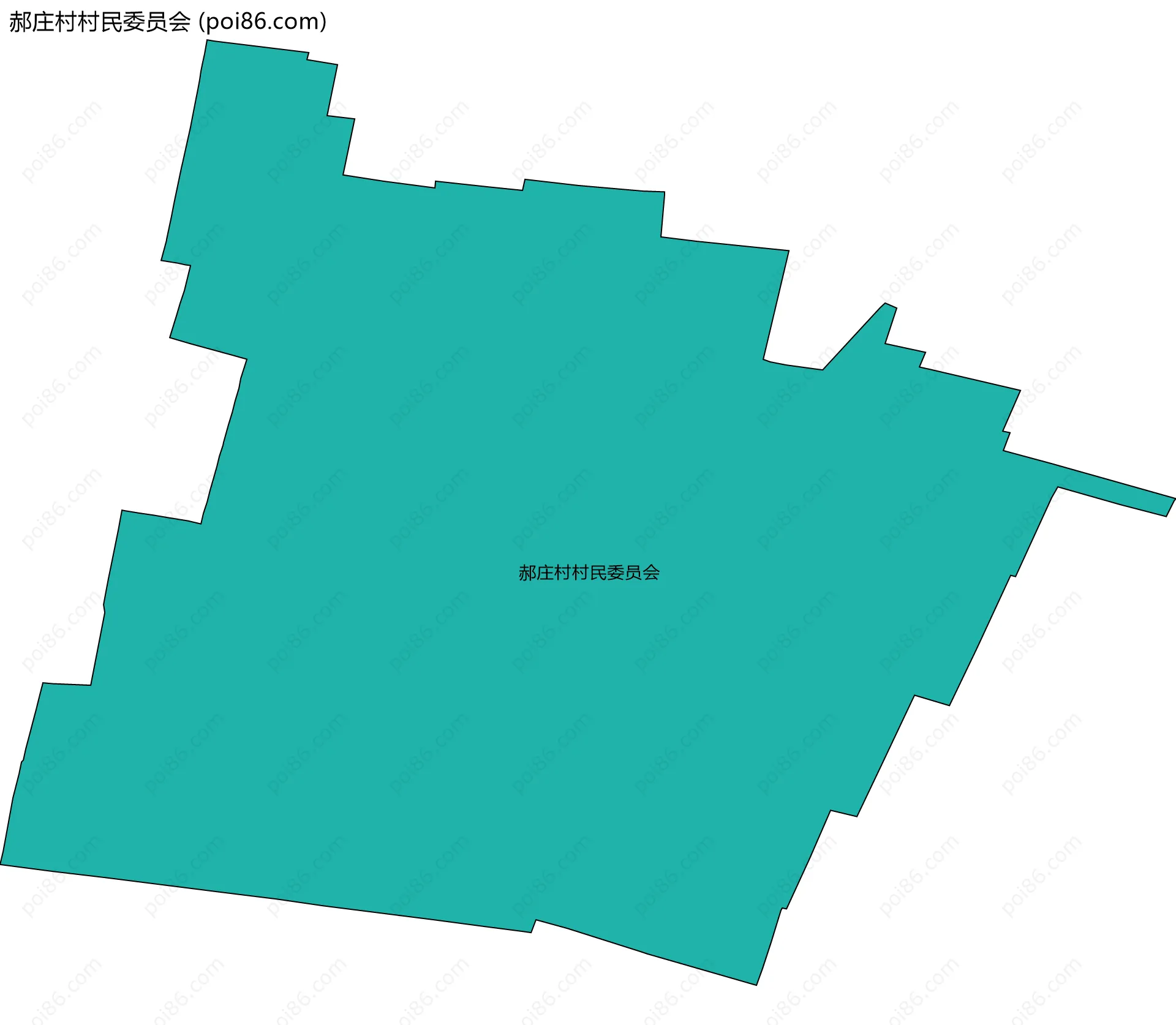 郝庄村村民委员会边界地图