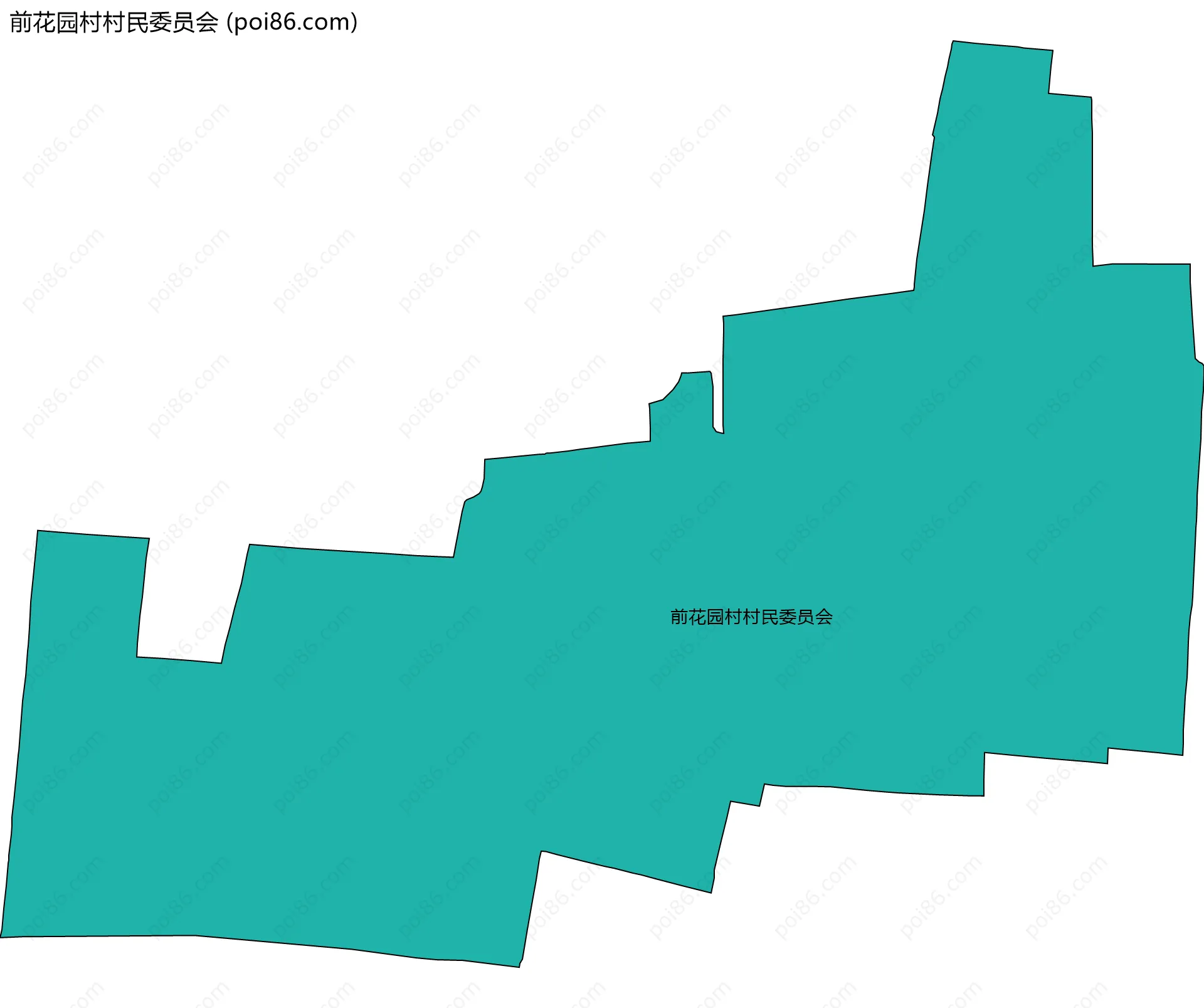 前花园村村民委员会边界地图