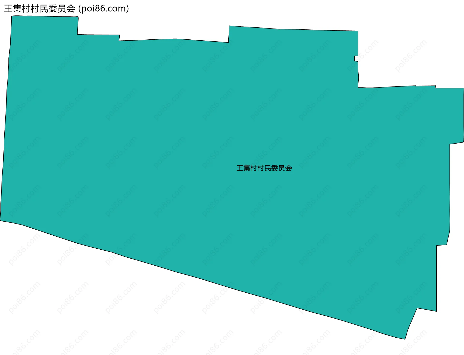 王集村村民委员会边界地图