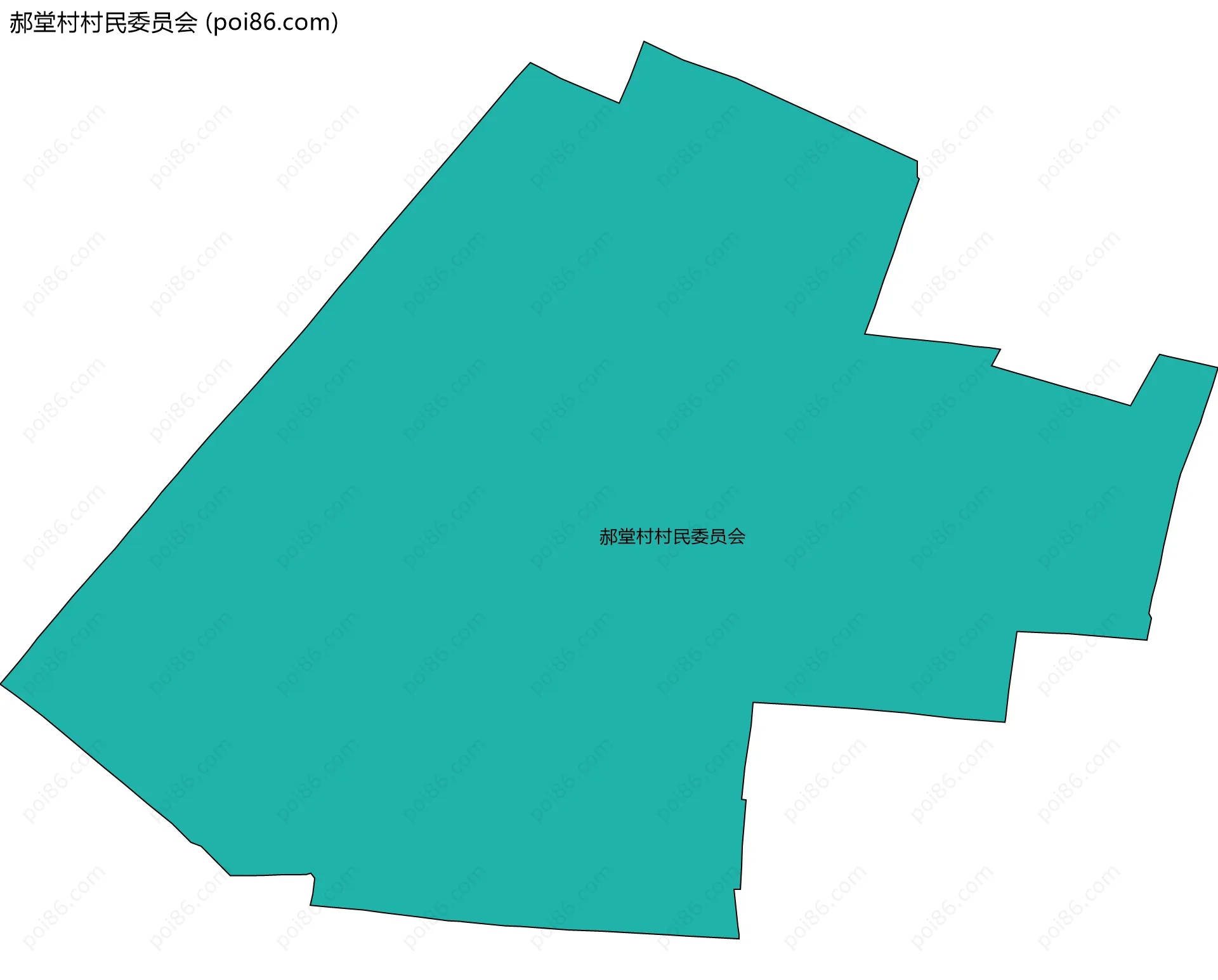 郝堂村村民委员会边界地图