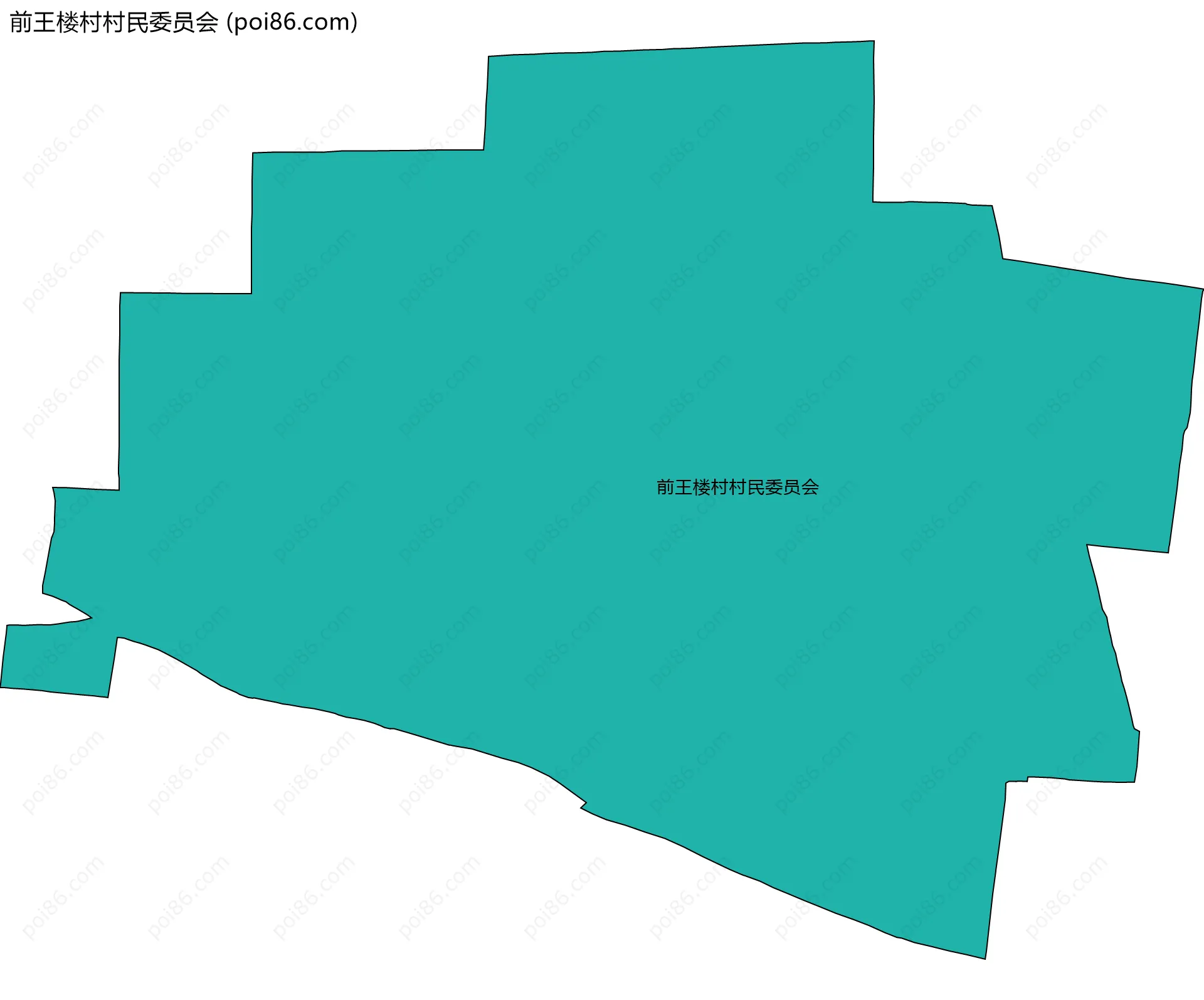 前王楼村村民委员会边界地图