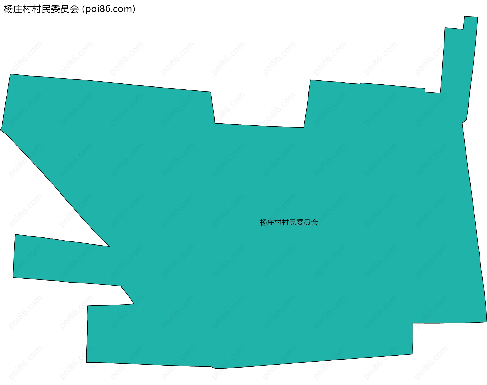 杨庄村村民委员会边界地图