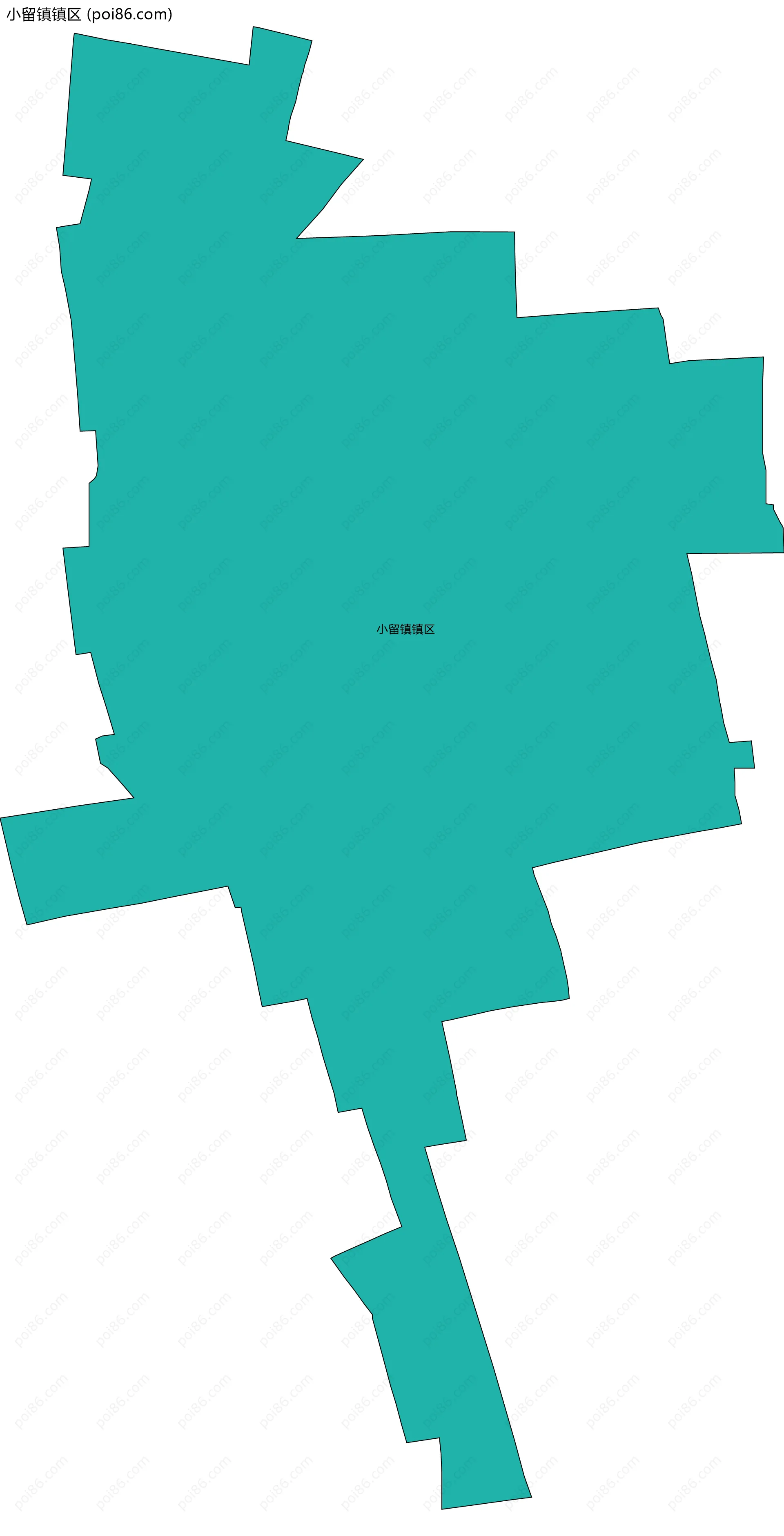 小留镇镇区边界地图