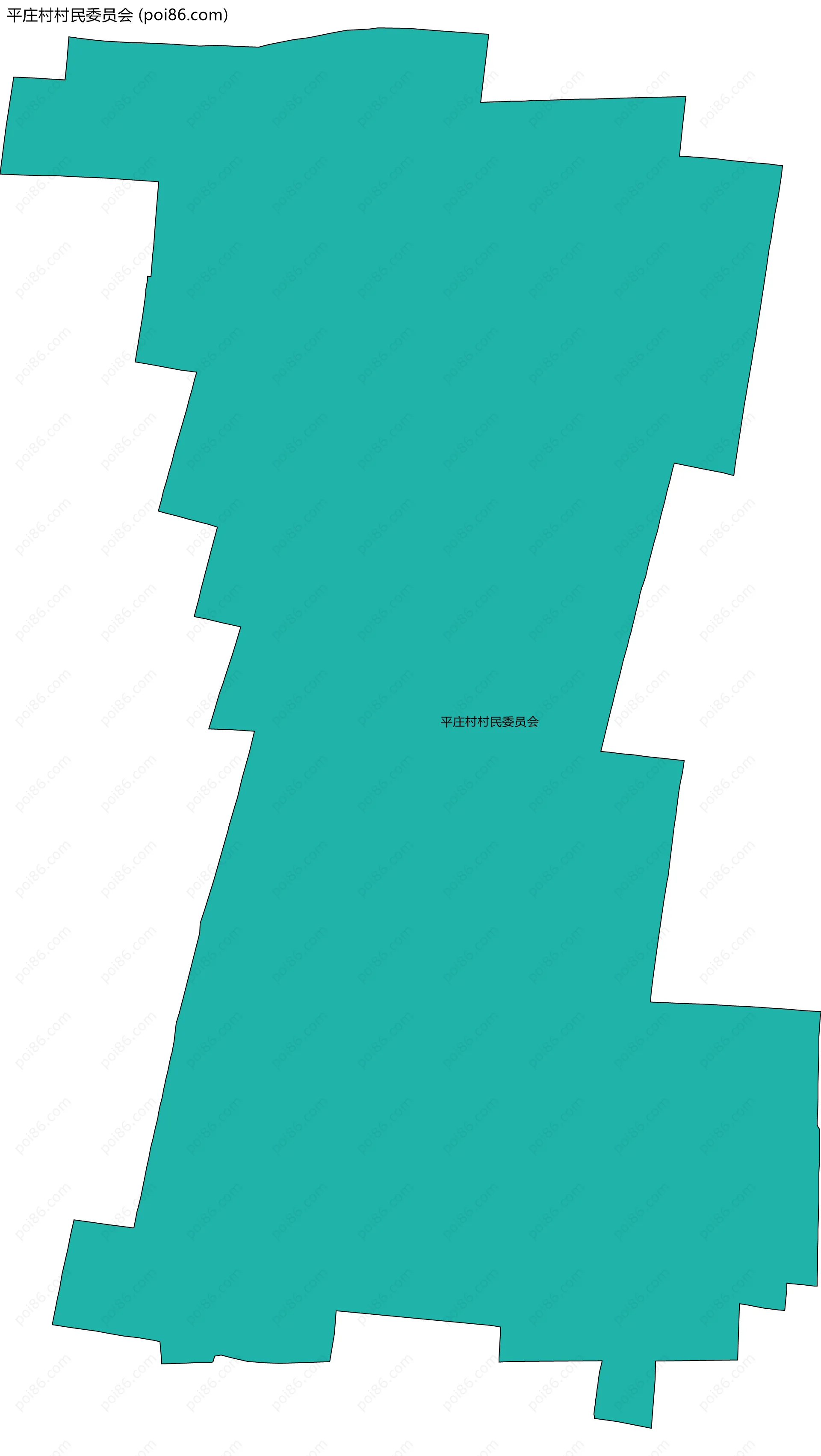 平庄村村民委员会边界地图