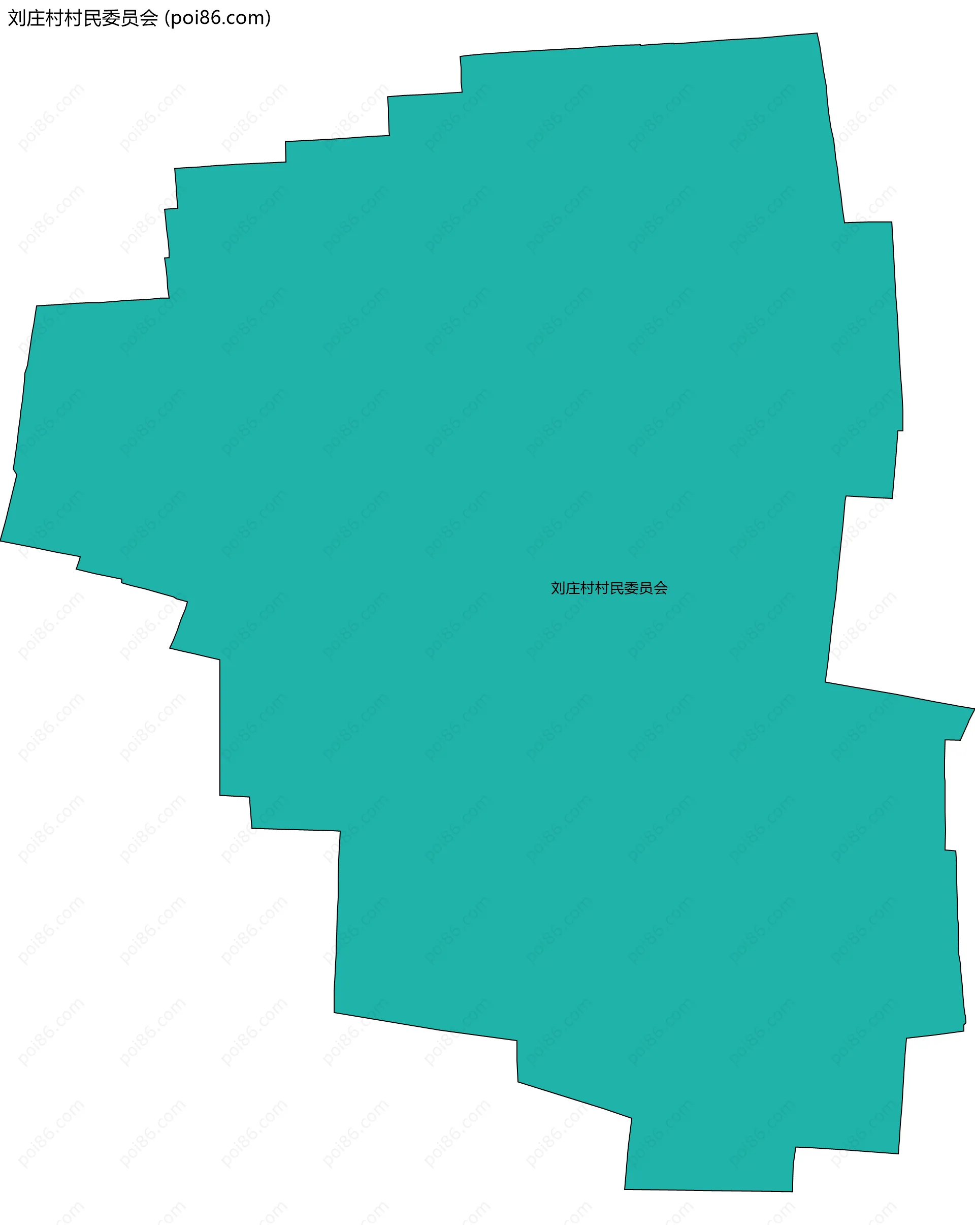 刘庄村村民委员会边界地图