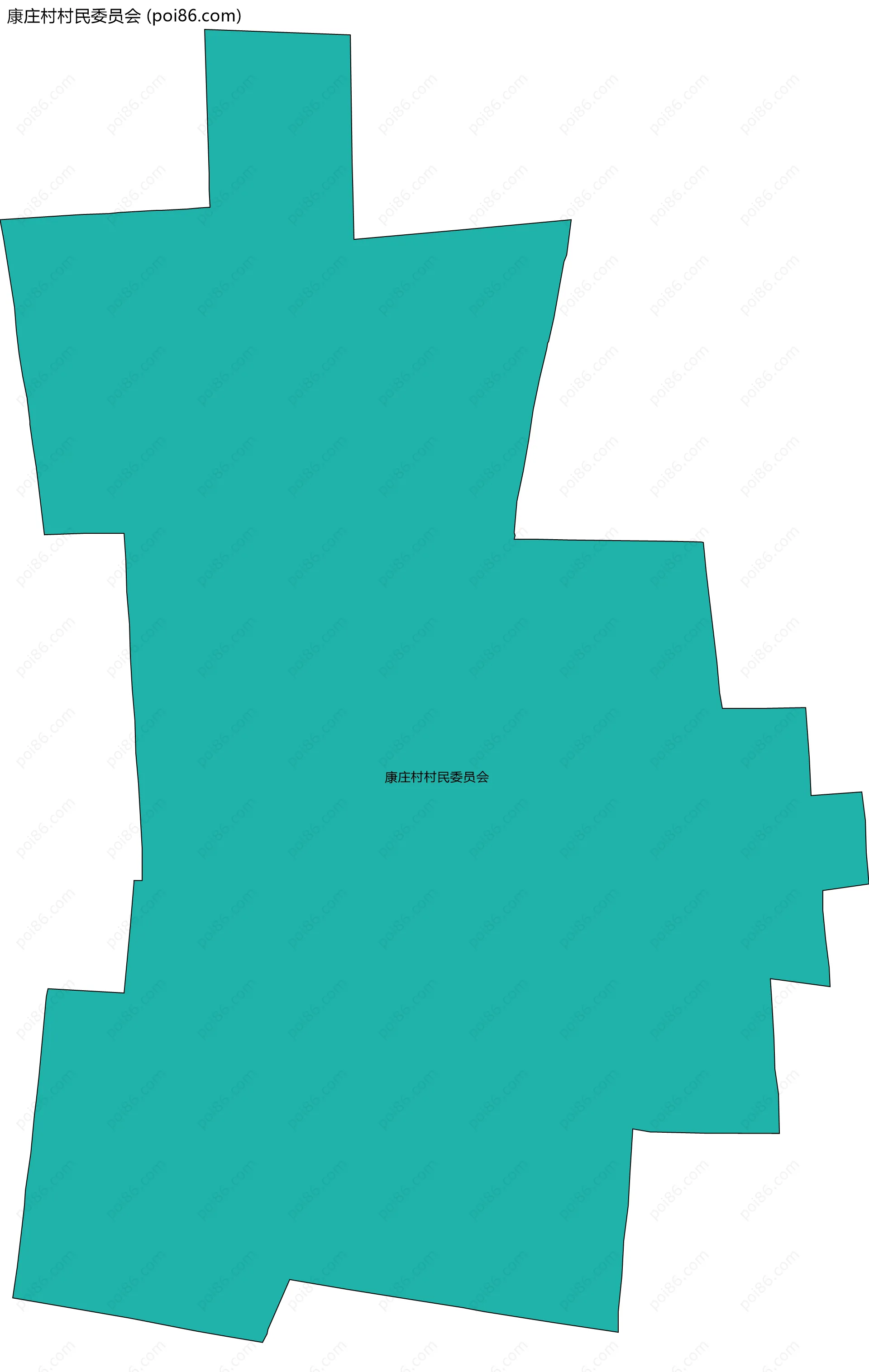 康庄村村民委员会边界地图
