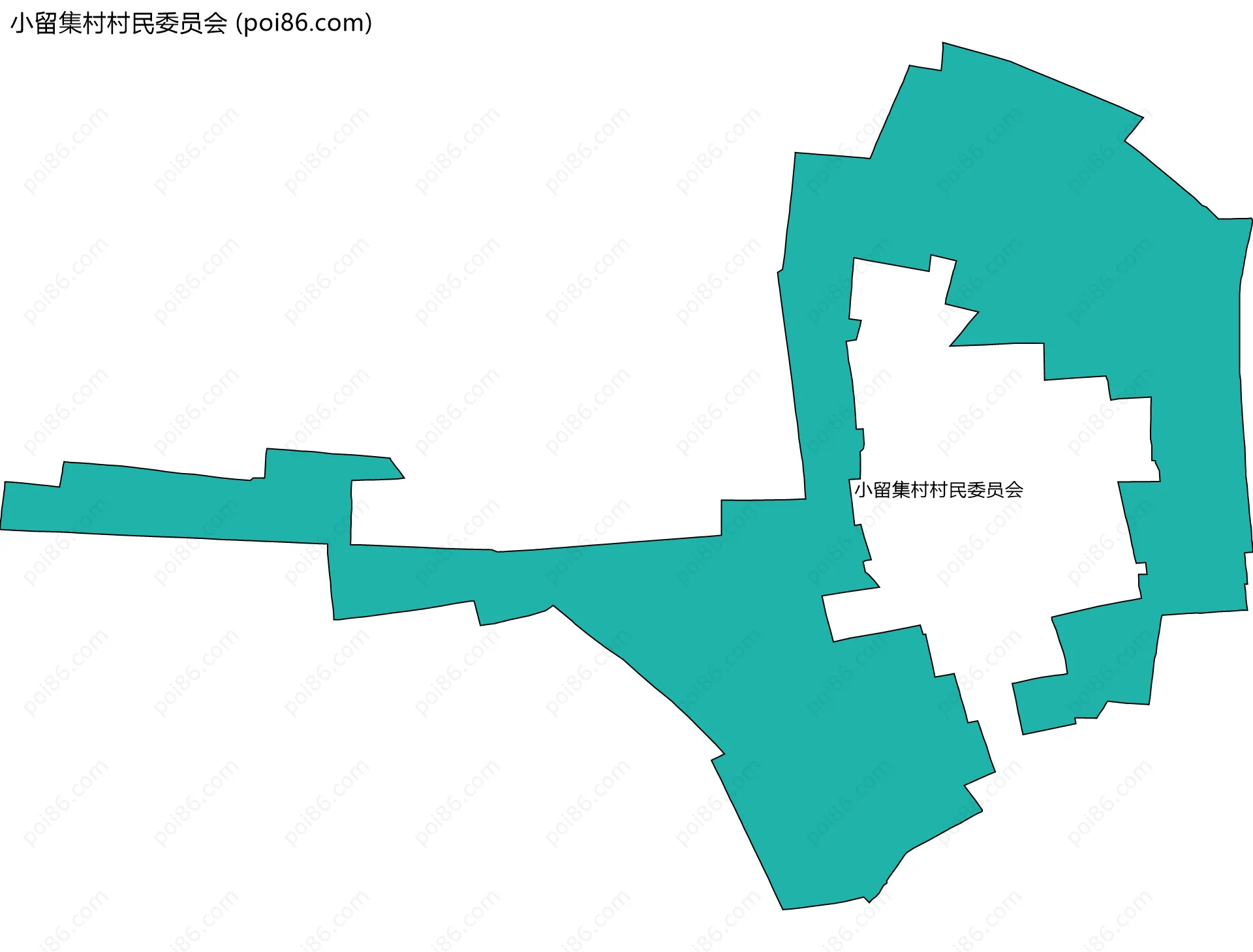 小留集村村民委员会边界地图