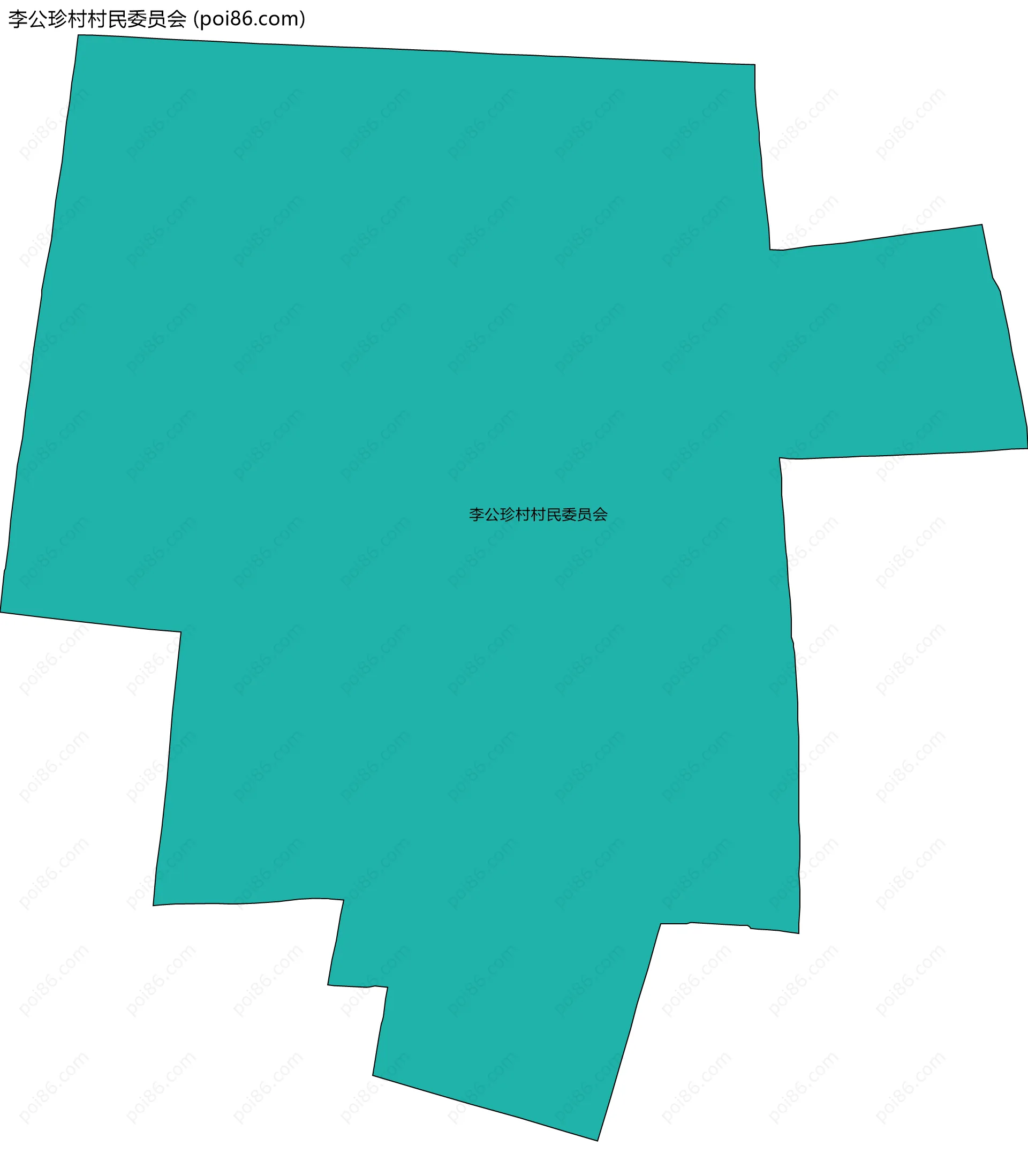 李公珍村村民委员会边界地图