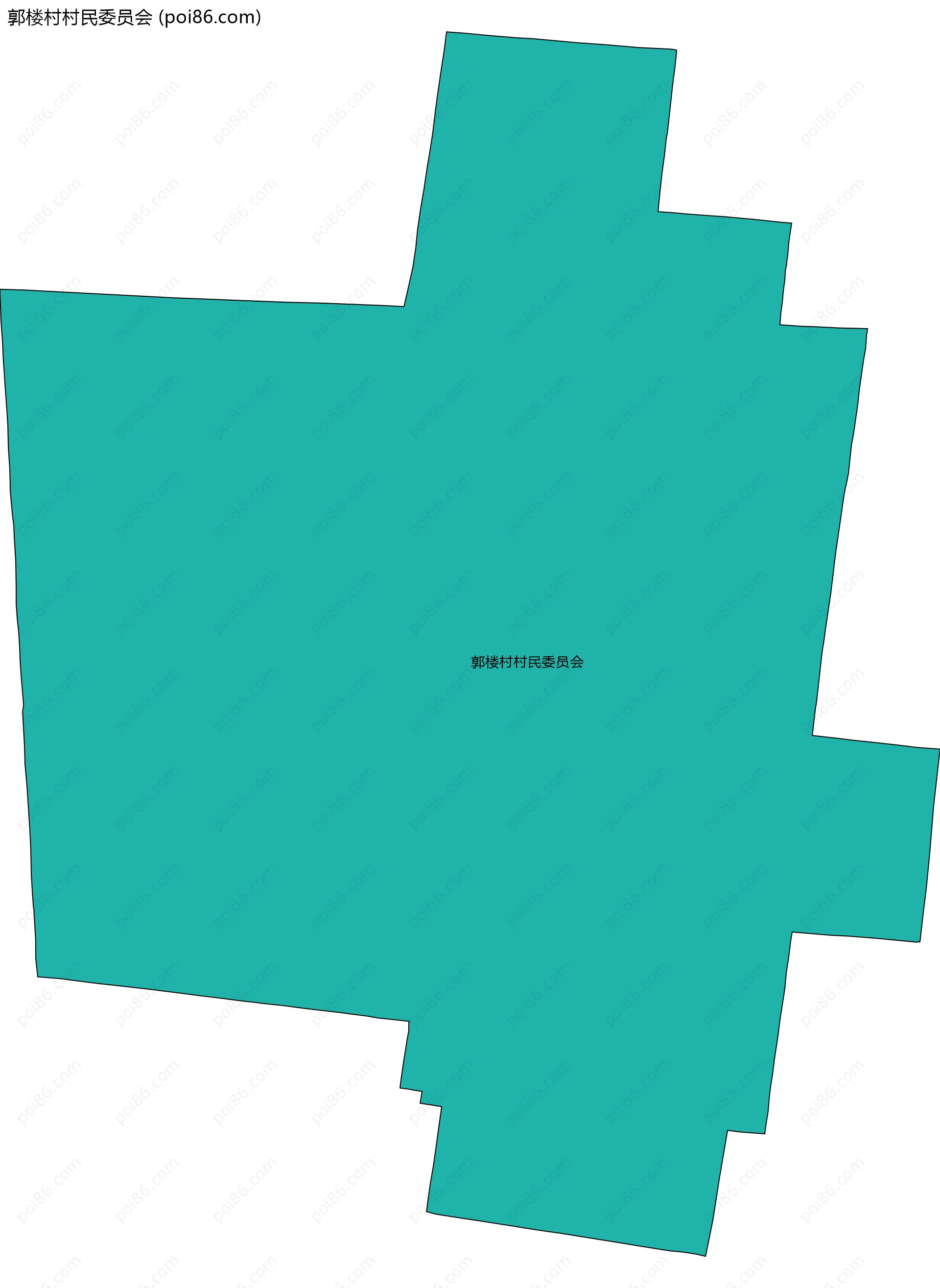 郭楼村村民委员会边界地图