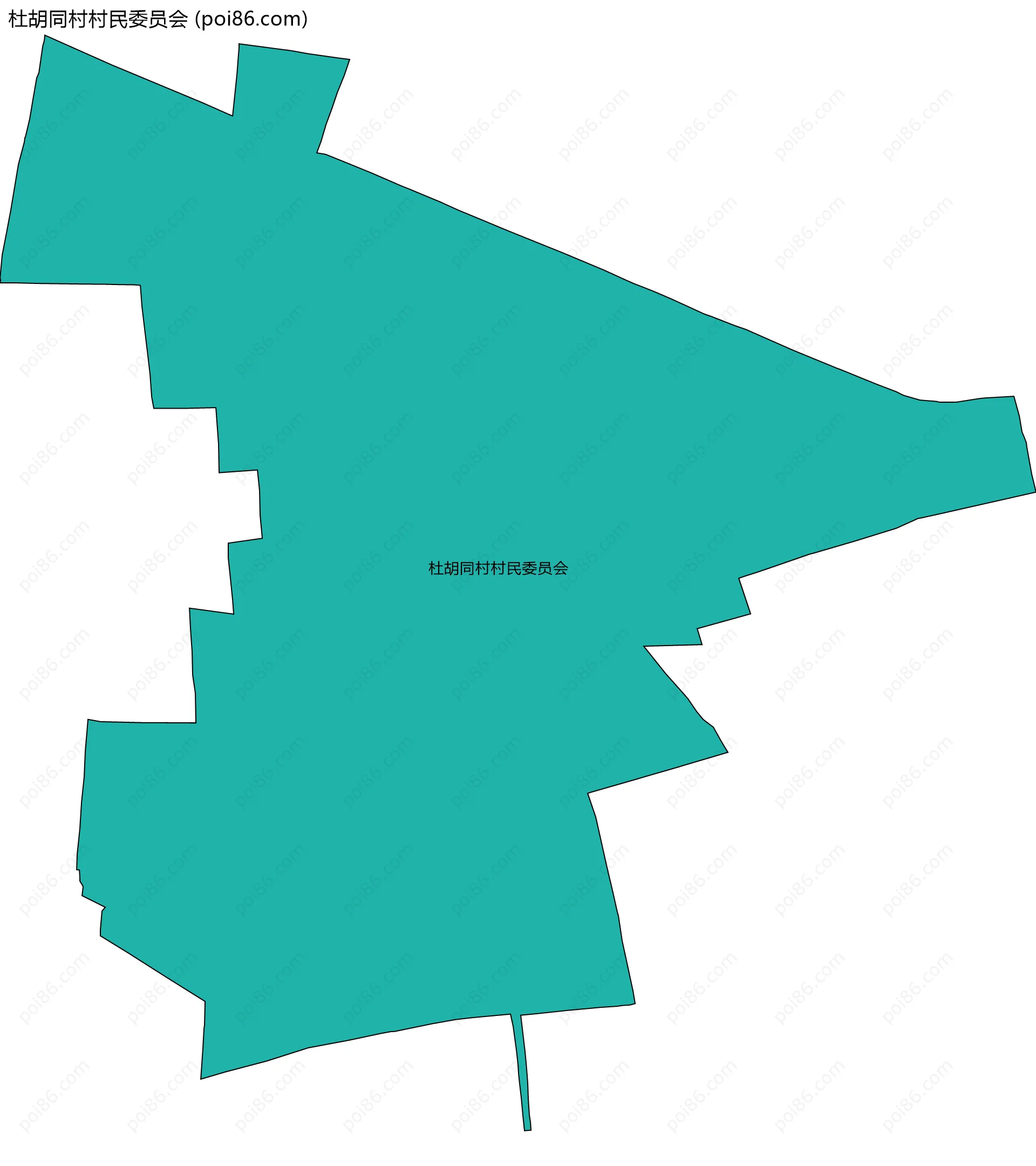 杜胡同村村民委员会边界地图