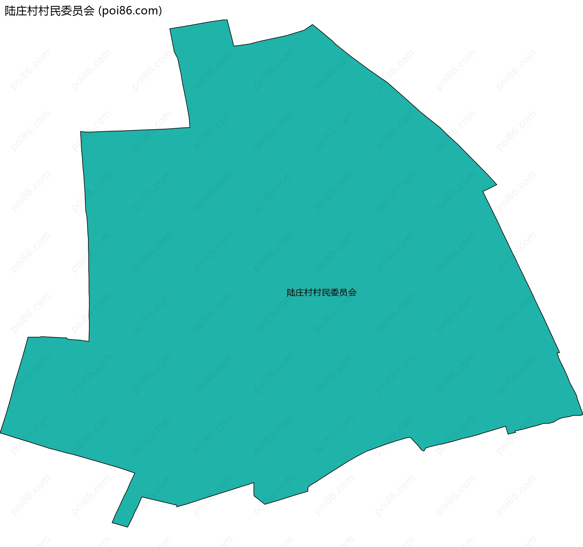 陆庄村村民委员会边界地图