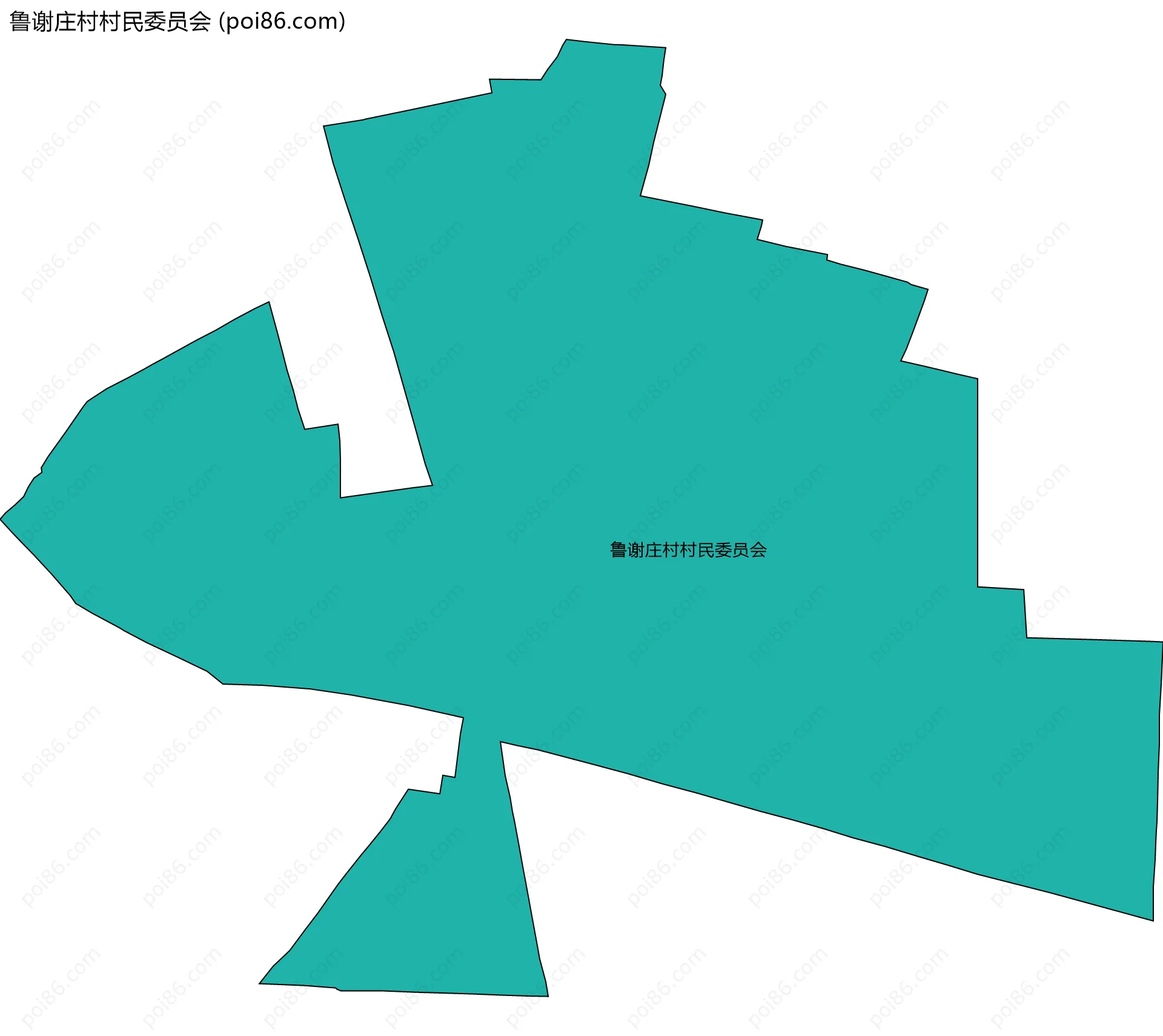 鲁谢庄村村民委员会边界地图