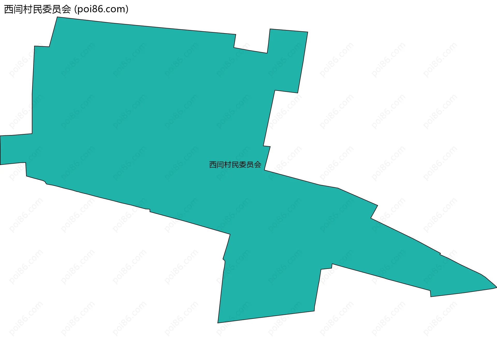 西闫村民委员会边界地图