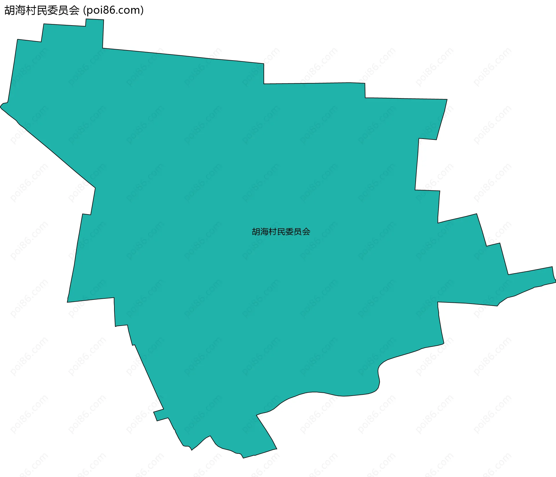 胡海村民委员会边界地图