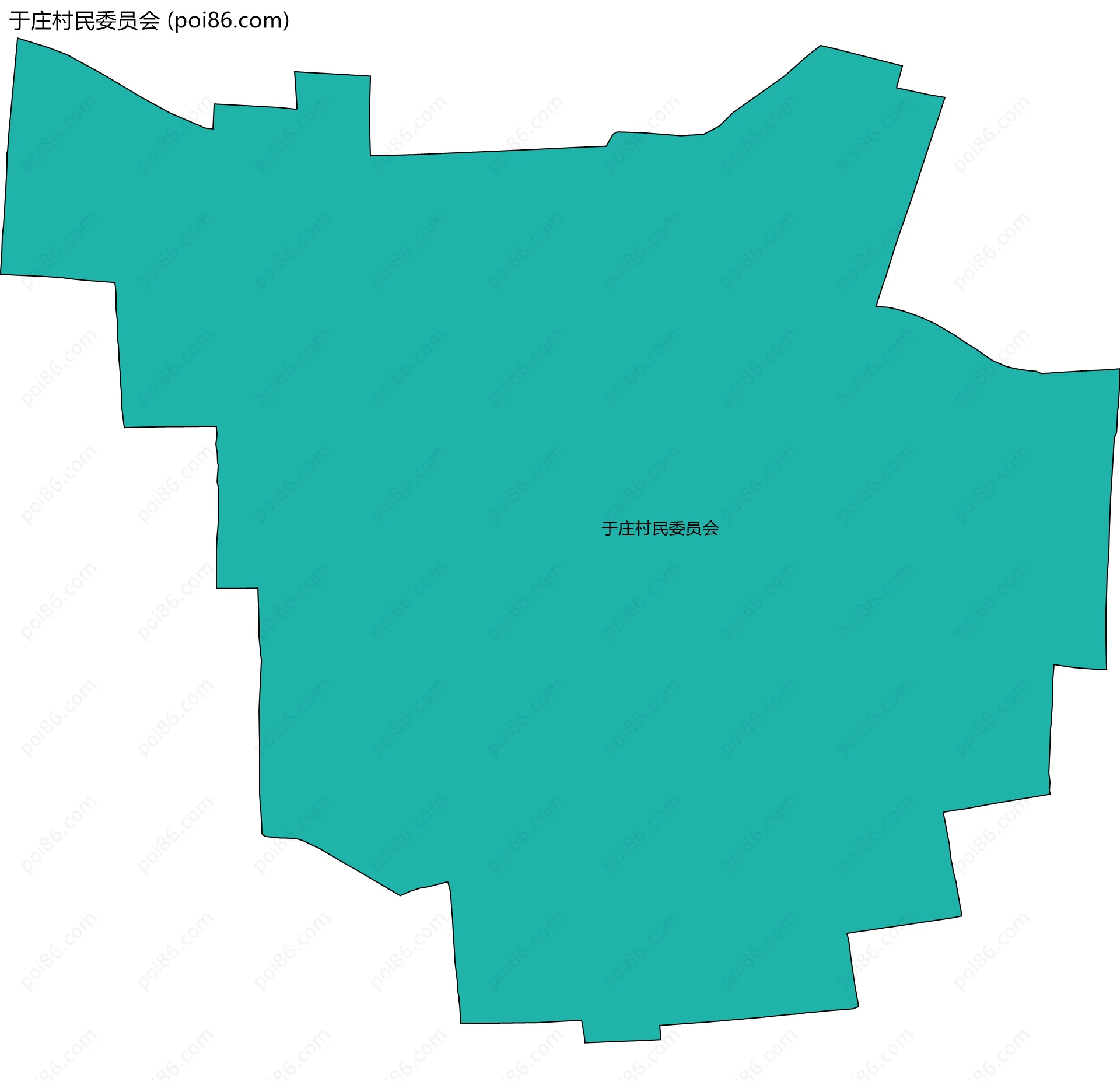 于庄村民委员会边界地图