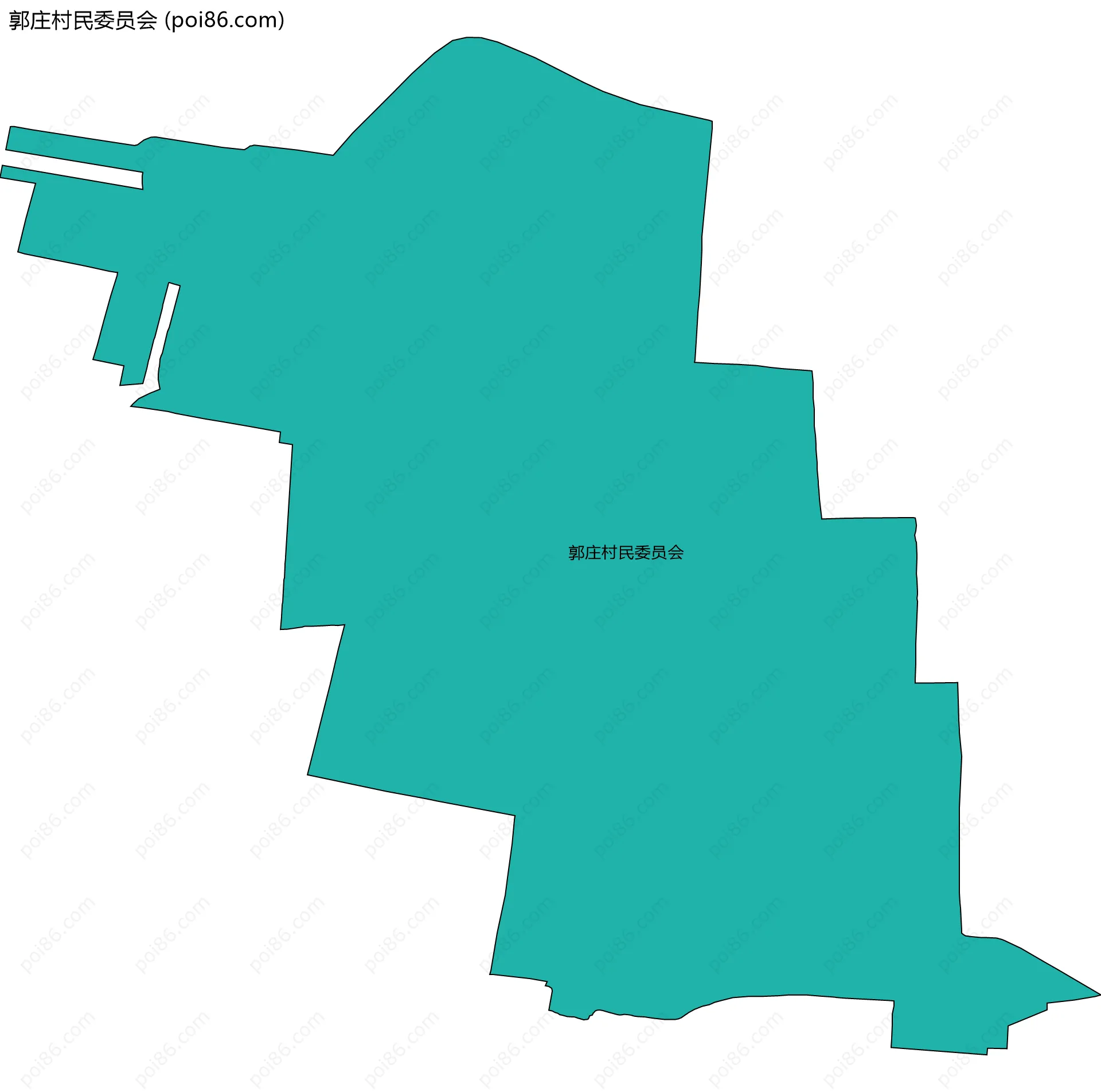 郭庄村民委员会边界地图