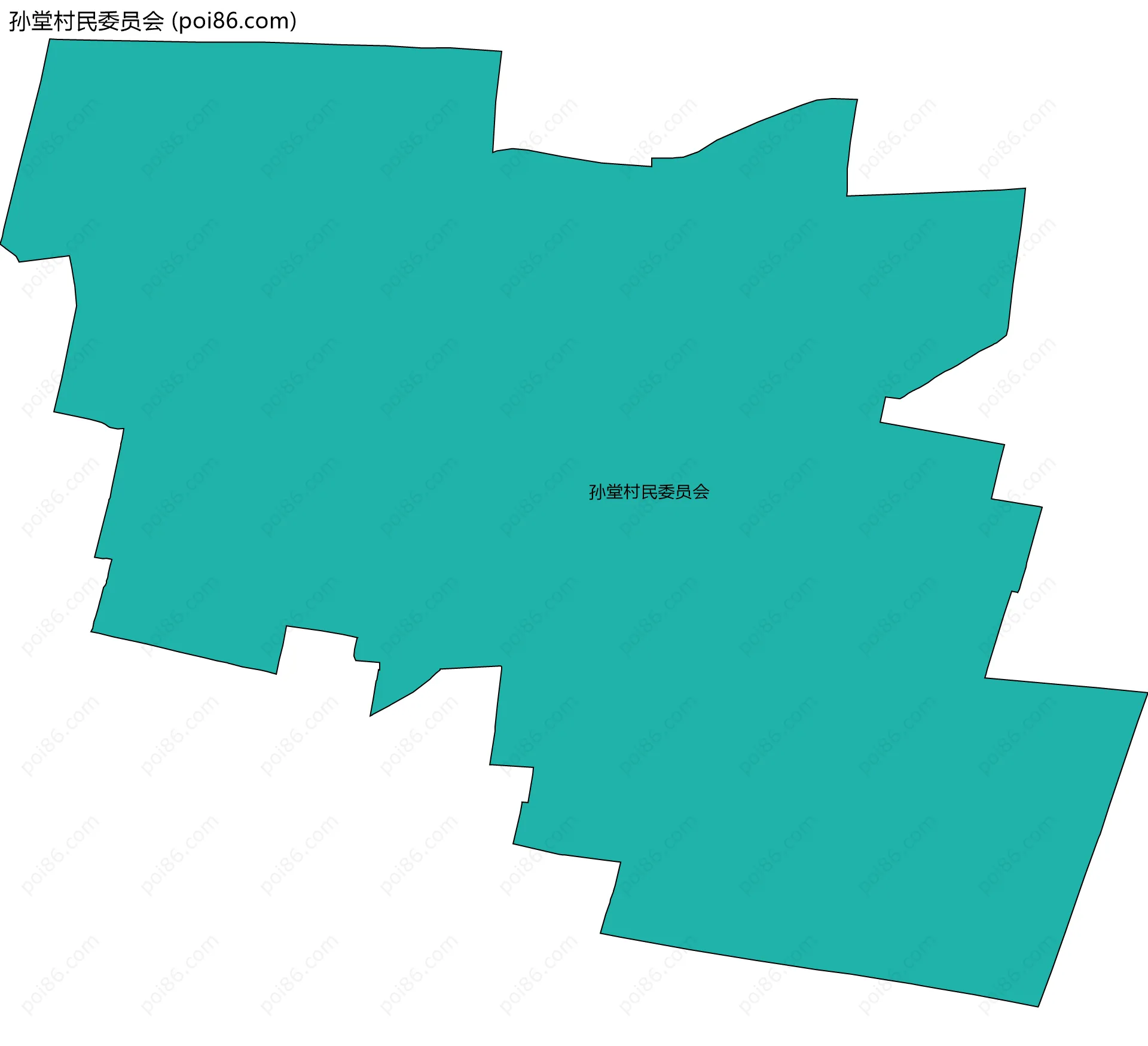 孙堂村民委员会边界地图